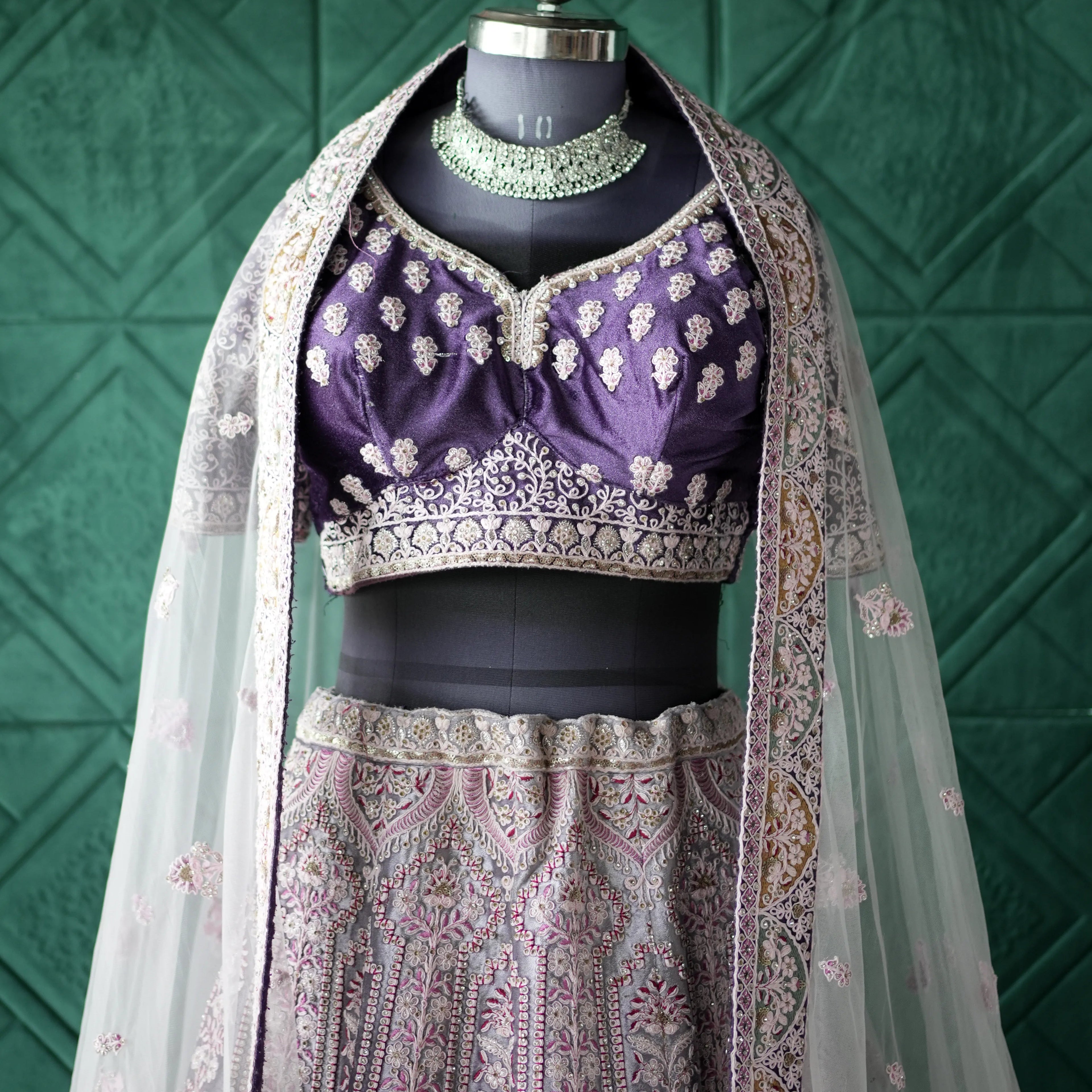 Purple Bridal Lehenga