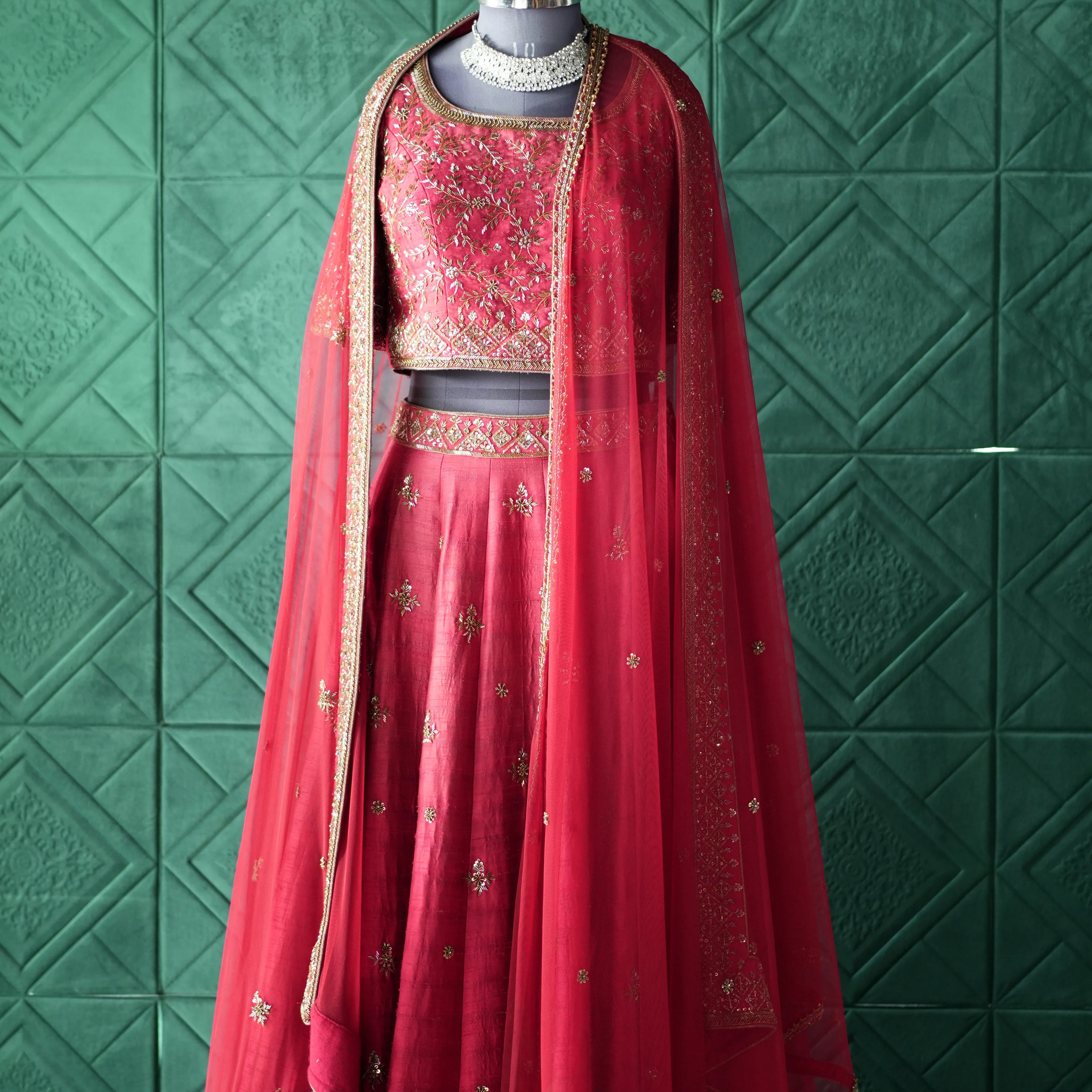 Red Bridal Lehenga