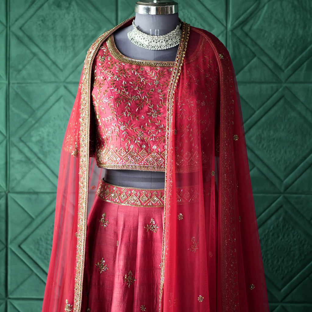 Red Bridal Lehenga