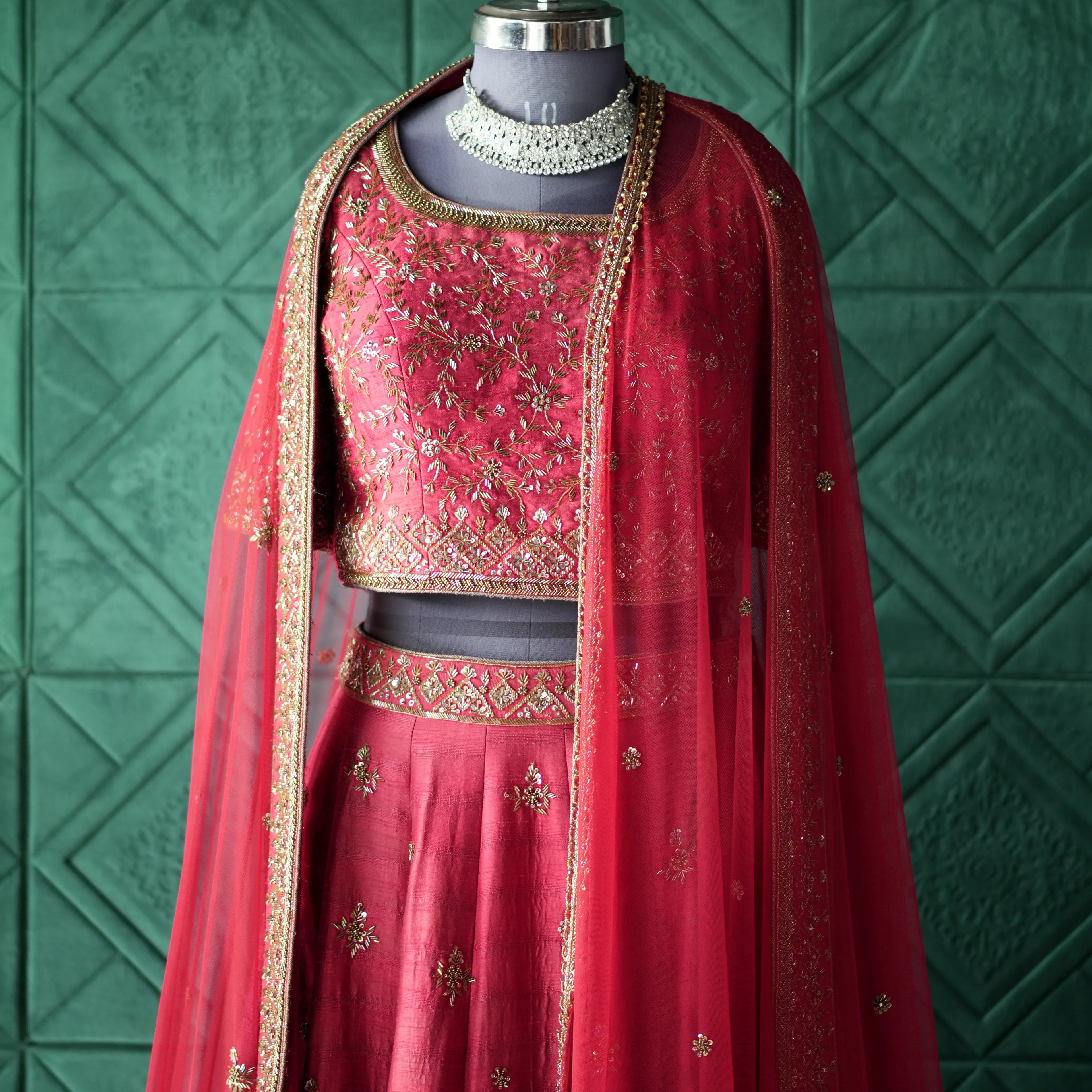 Red Bridal Lehenga