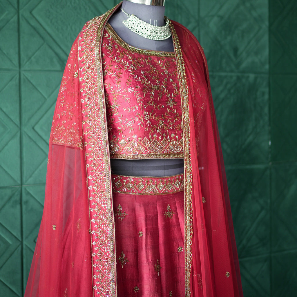 Red Bridal Lehenga