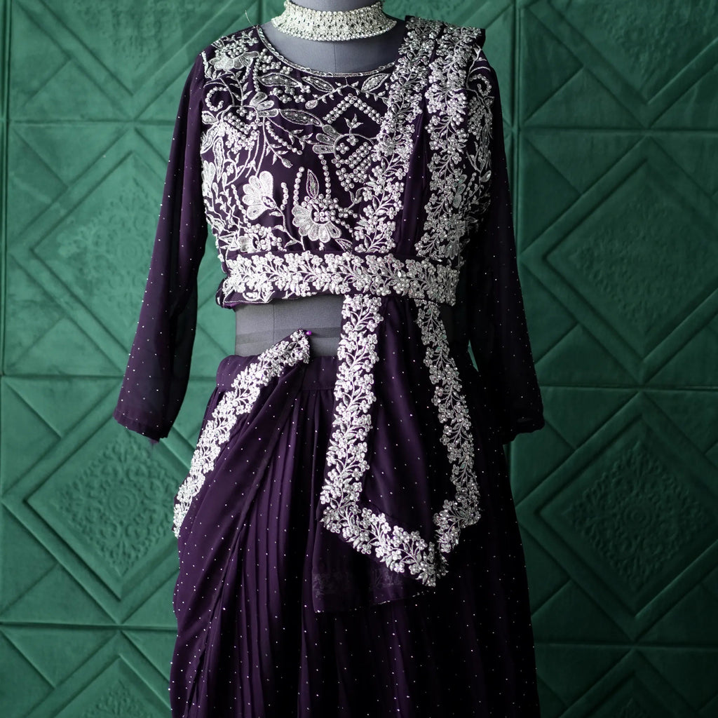 Black Gold Floral Wedding Dress