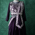 Black Gold Floral Wedding Dress