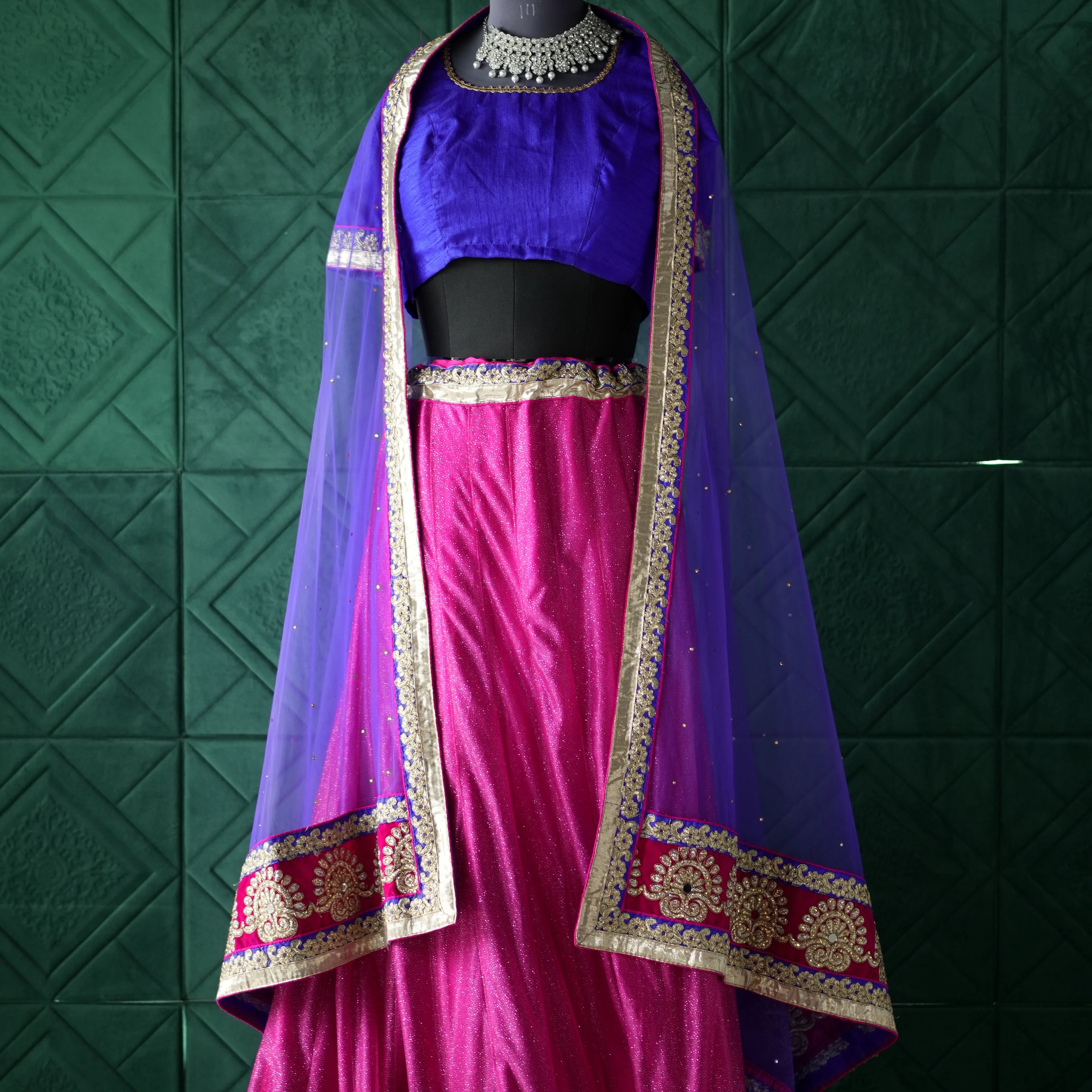 Violet & Pink Designer Lehenga