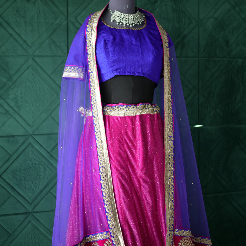 Violet & Pink Designer Lehenga