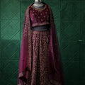 Wine Maroon Bridal Lehenga
