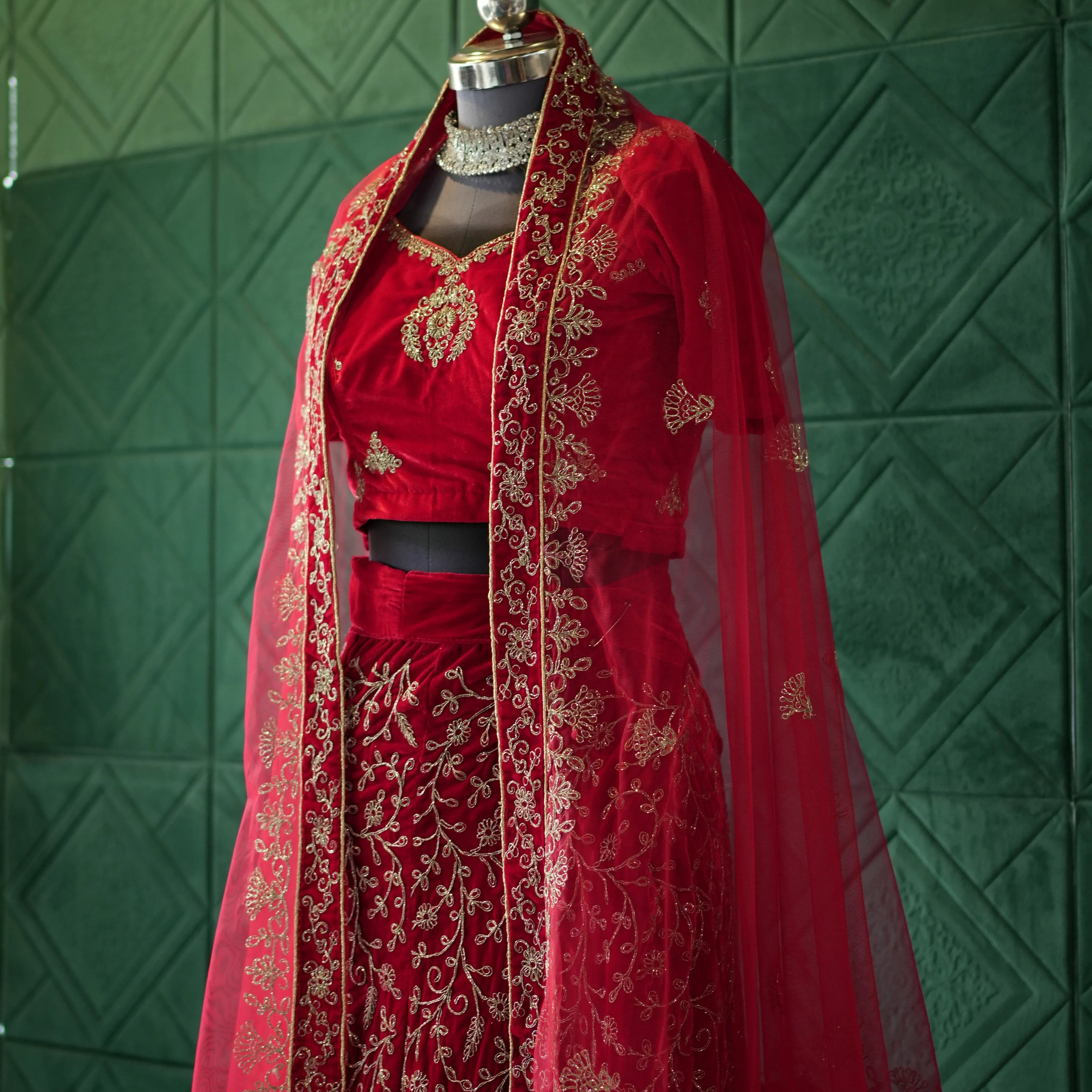 Red Bridal Lehenga