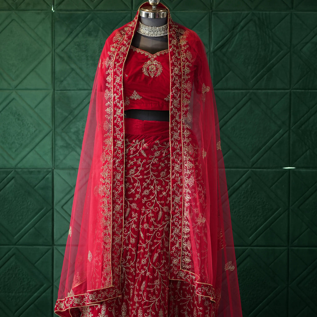 Red Bridal Lehenga