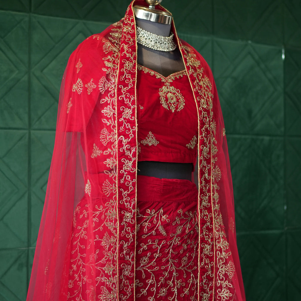 Red Bridal Lehenga