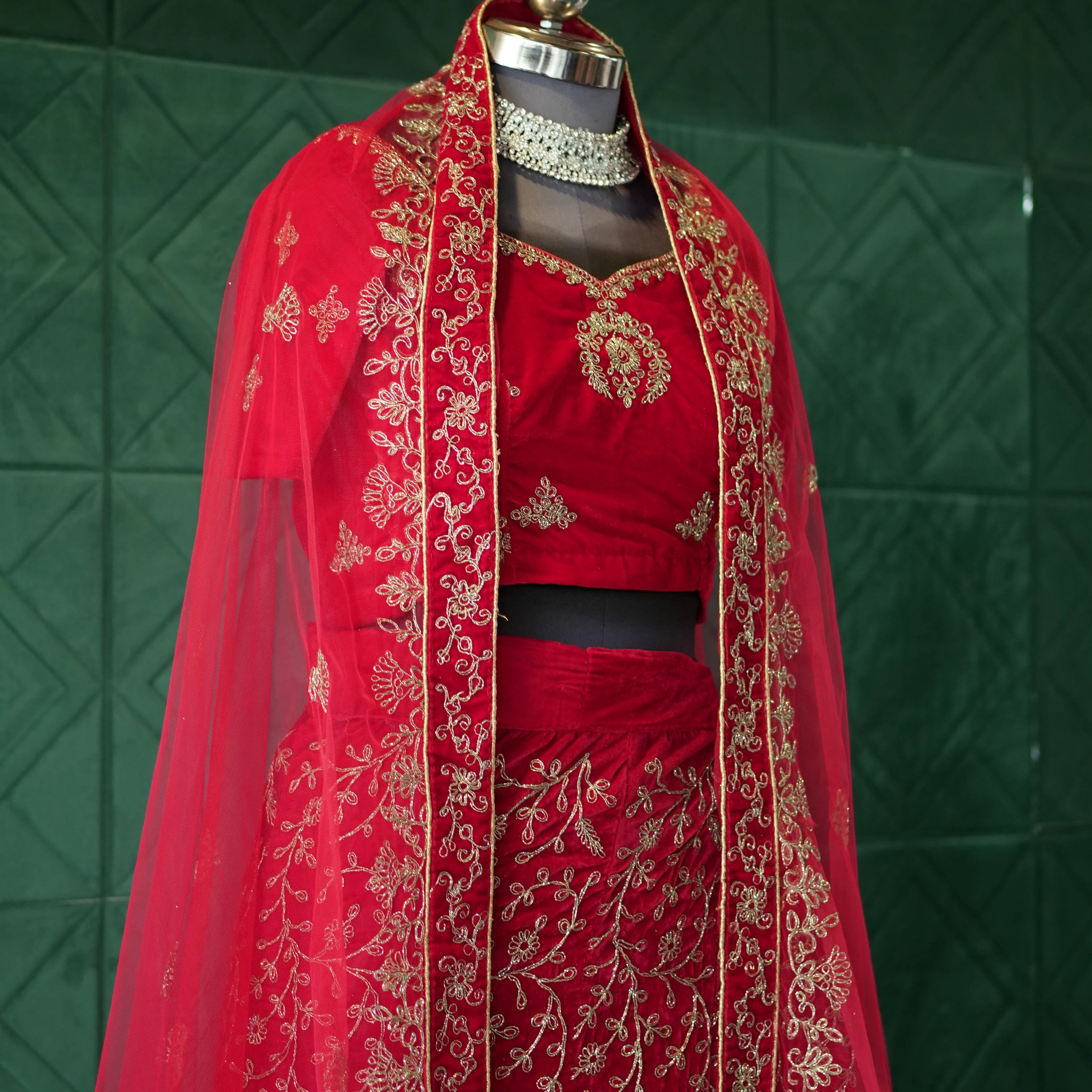 Red Bridal Lehenga