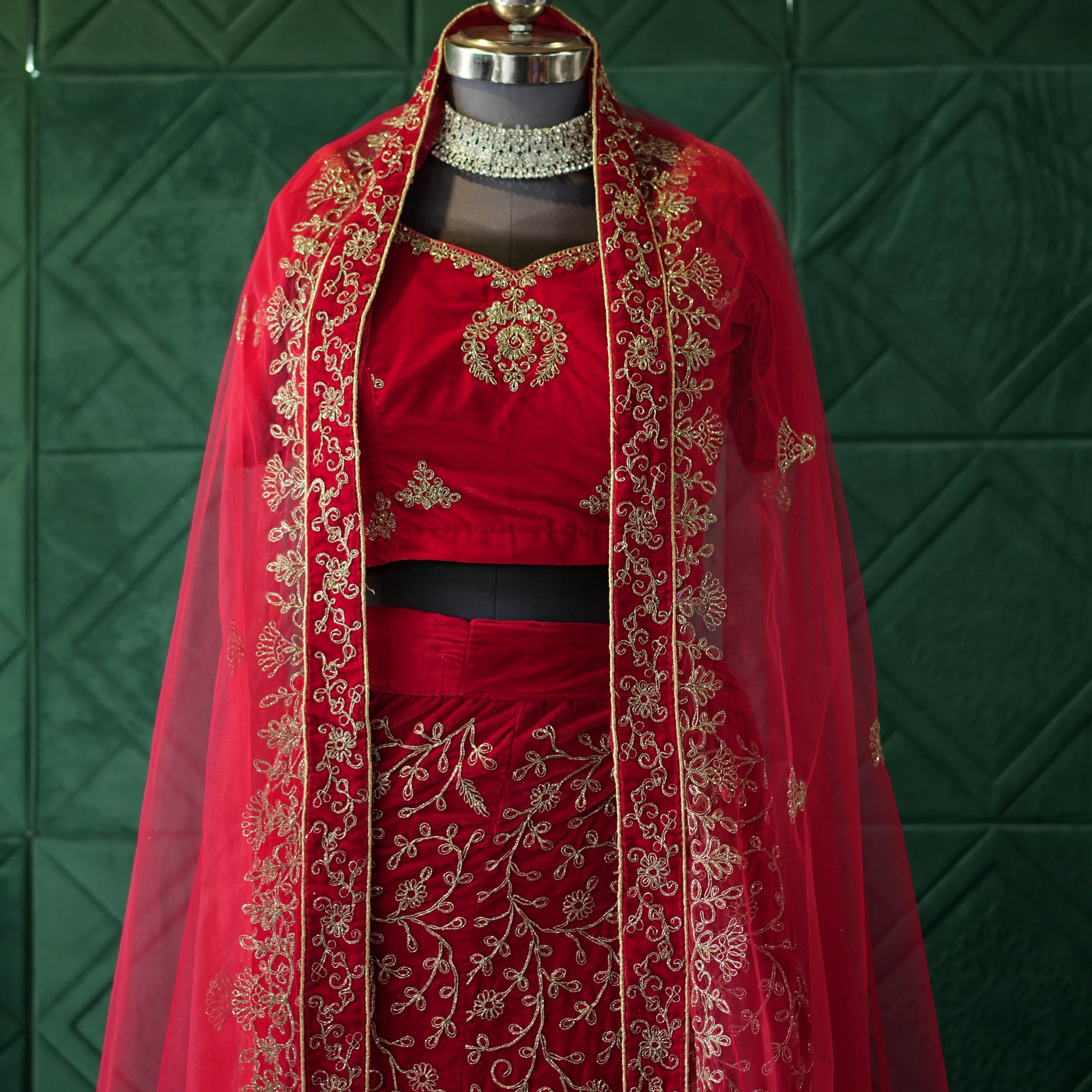 Red Bridal Lehenga