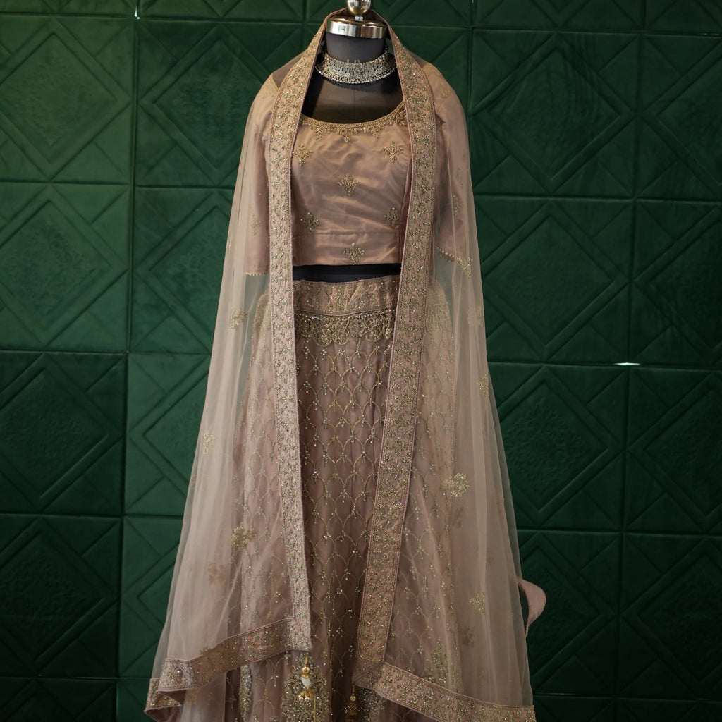 Golden Bloom Pastel Lehenga
