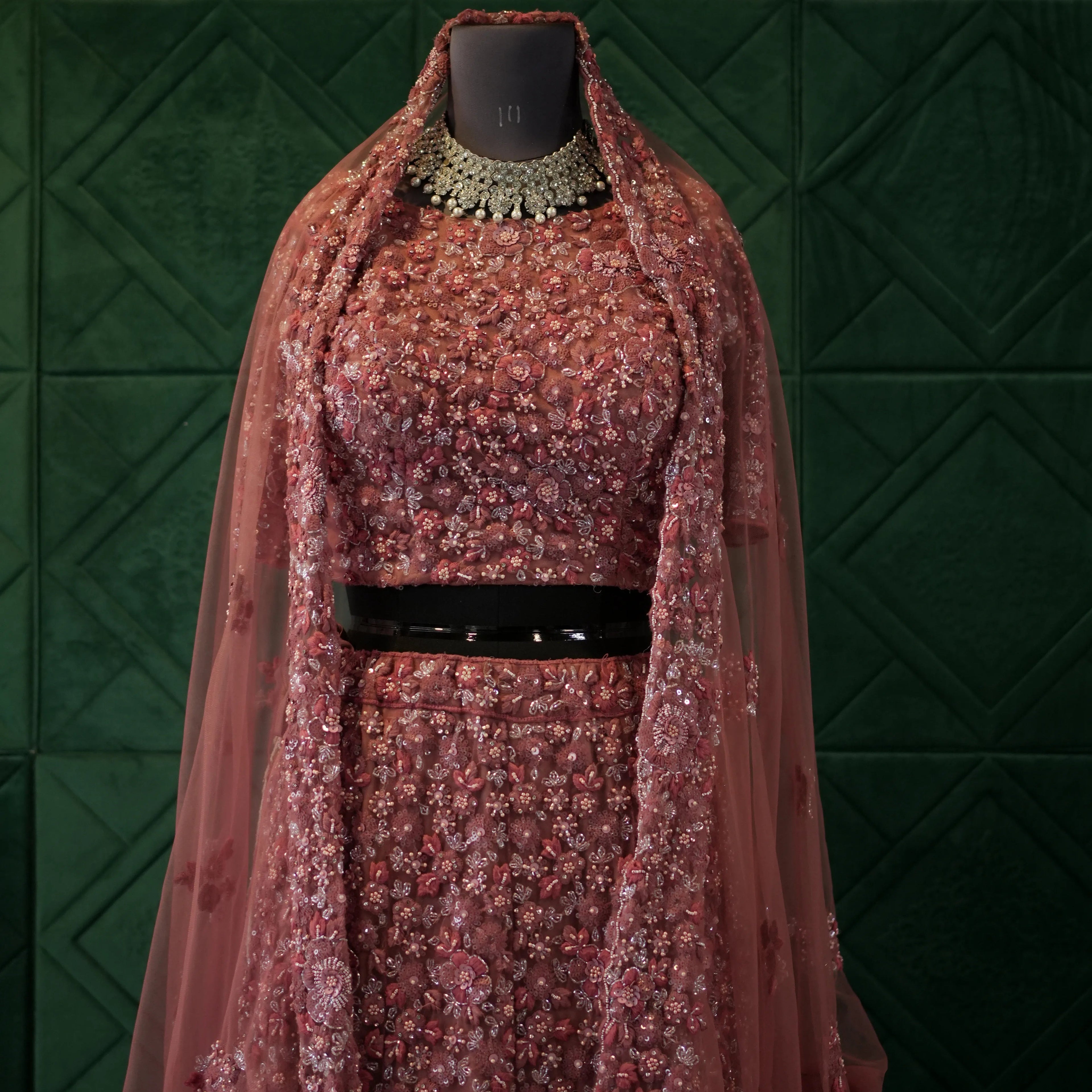 Rose Pink Party Wear Gown