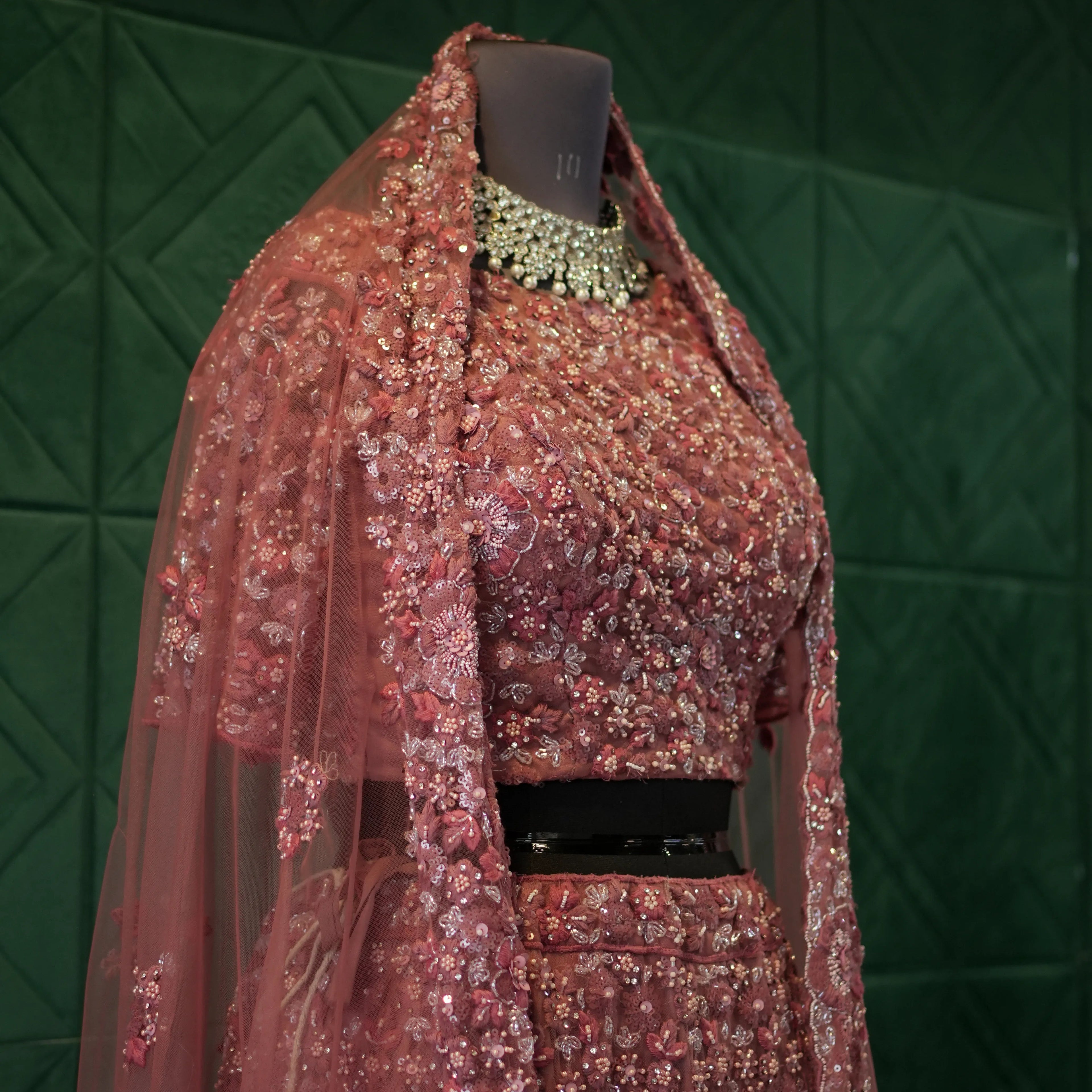 Rose Pink Party Wear Gown