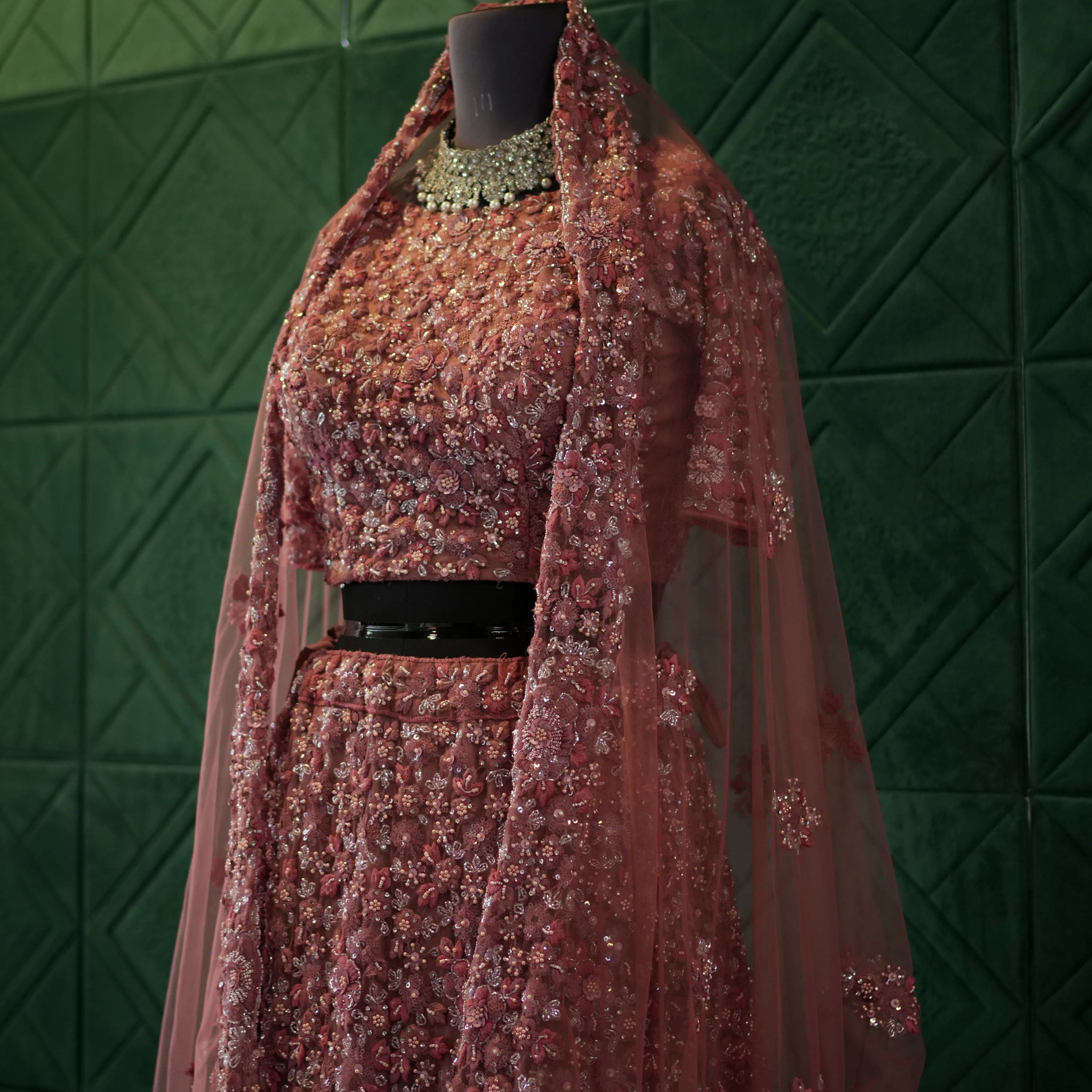 Rose Pink Party Wear Gown