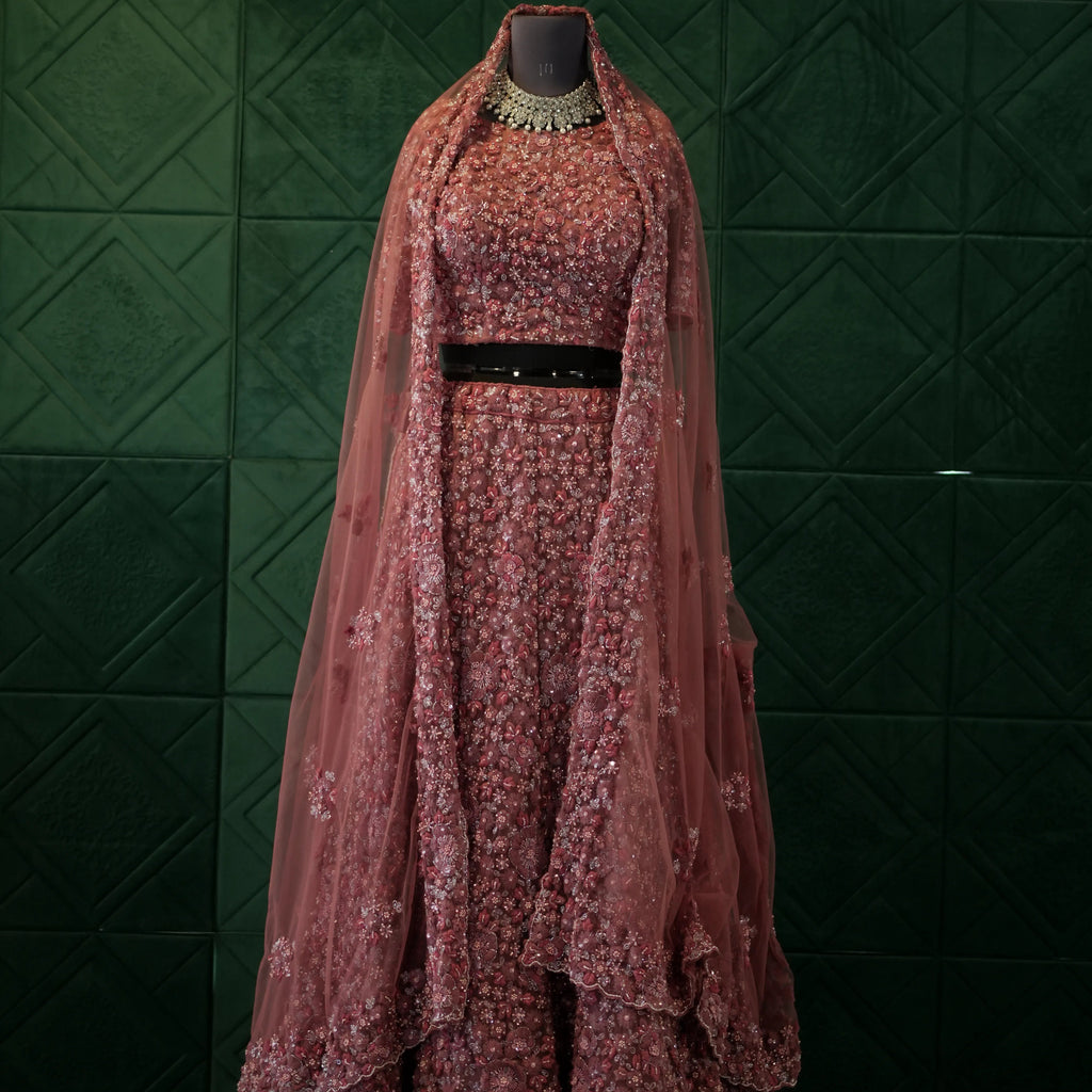 Rose Pink Party Wear Gown