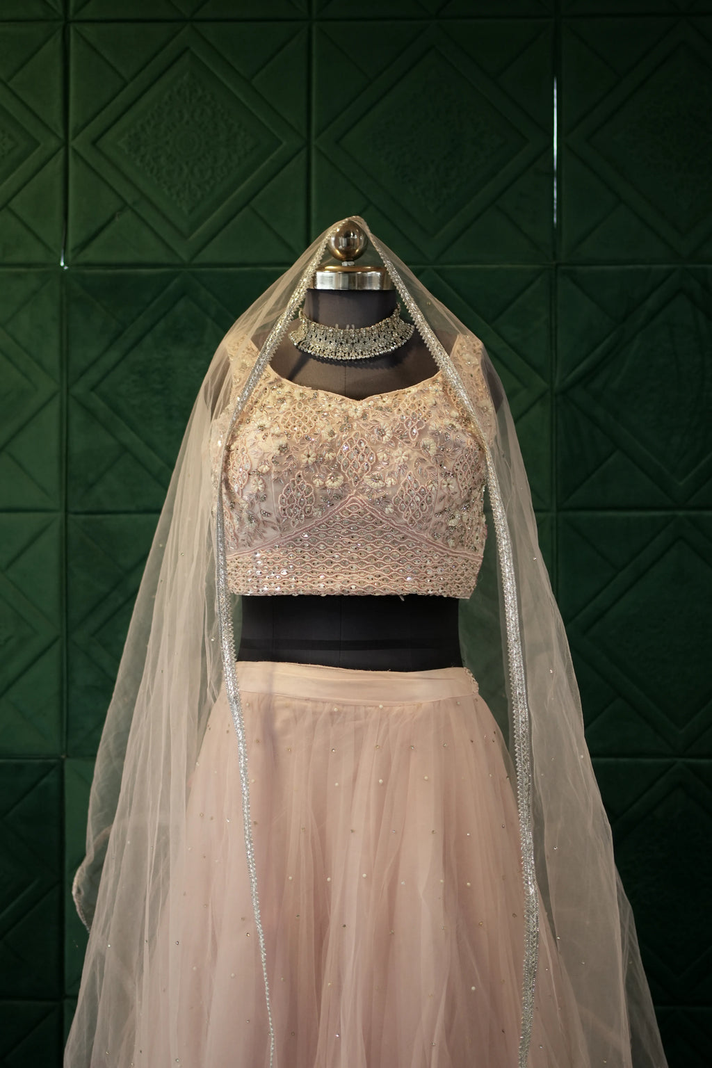 Blush Pink Bridal Lehenga