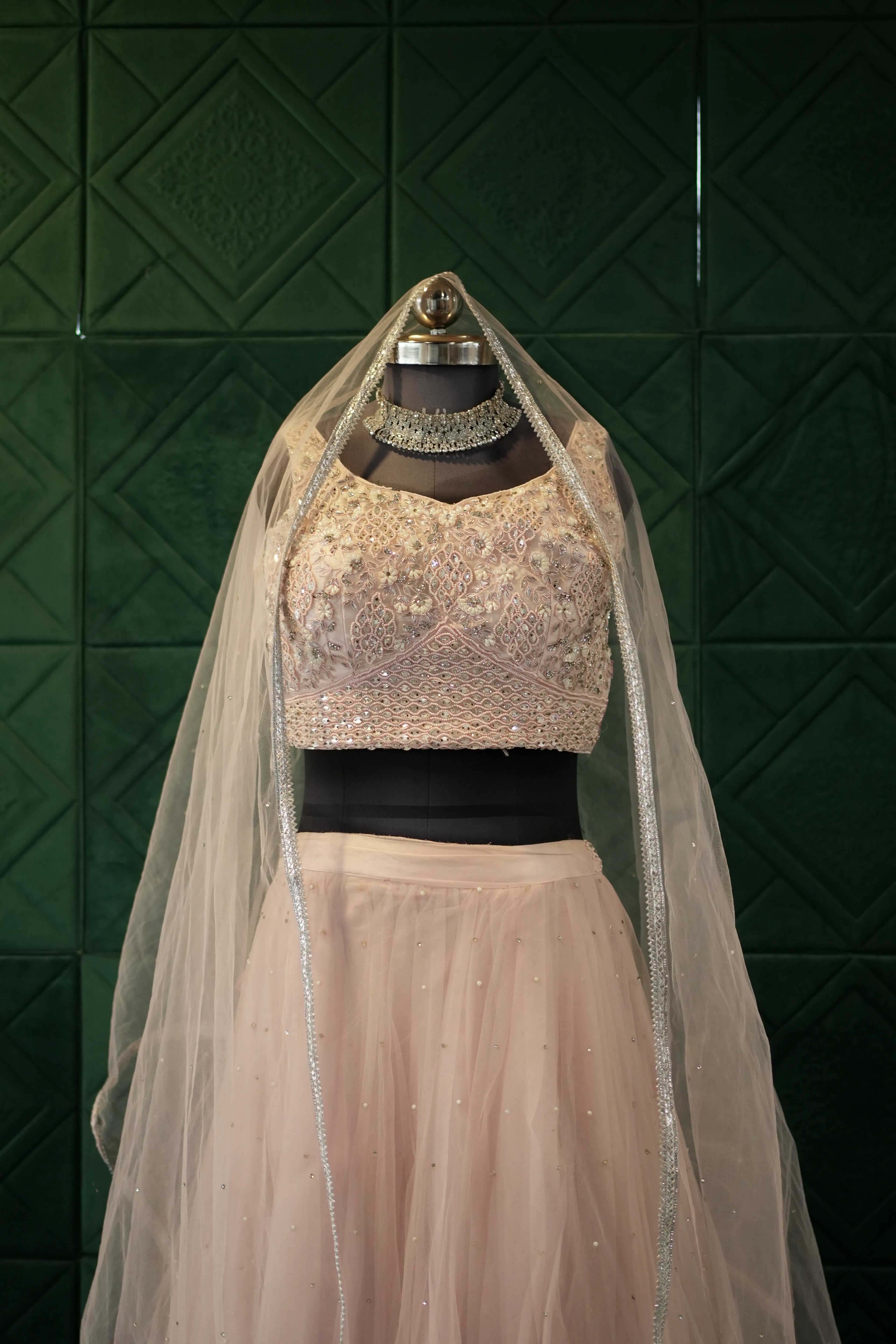 Blush Pink Bridal Lehenga
