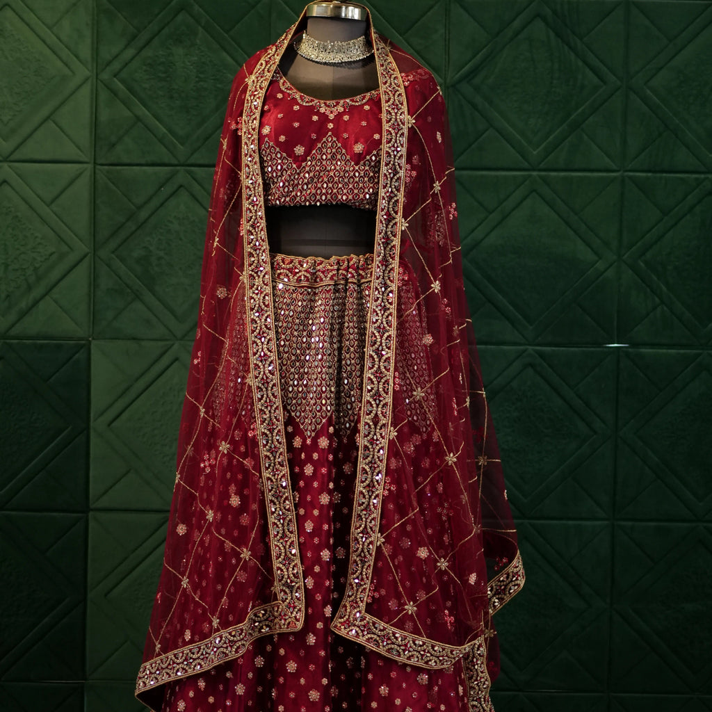 Royal Maroon Bridal Lehenga