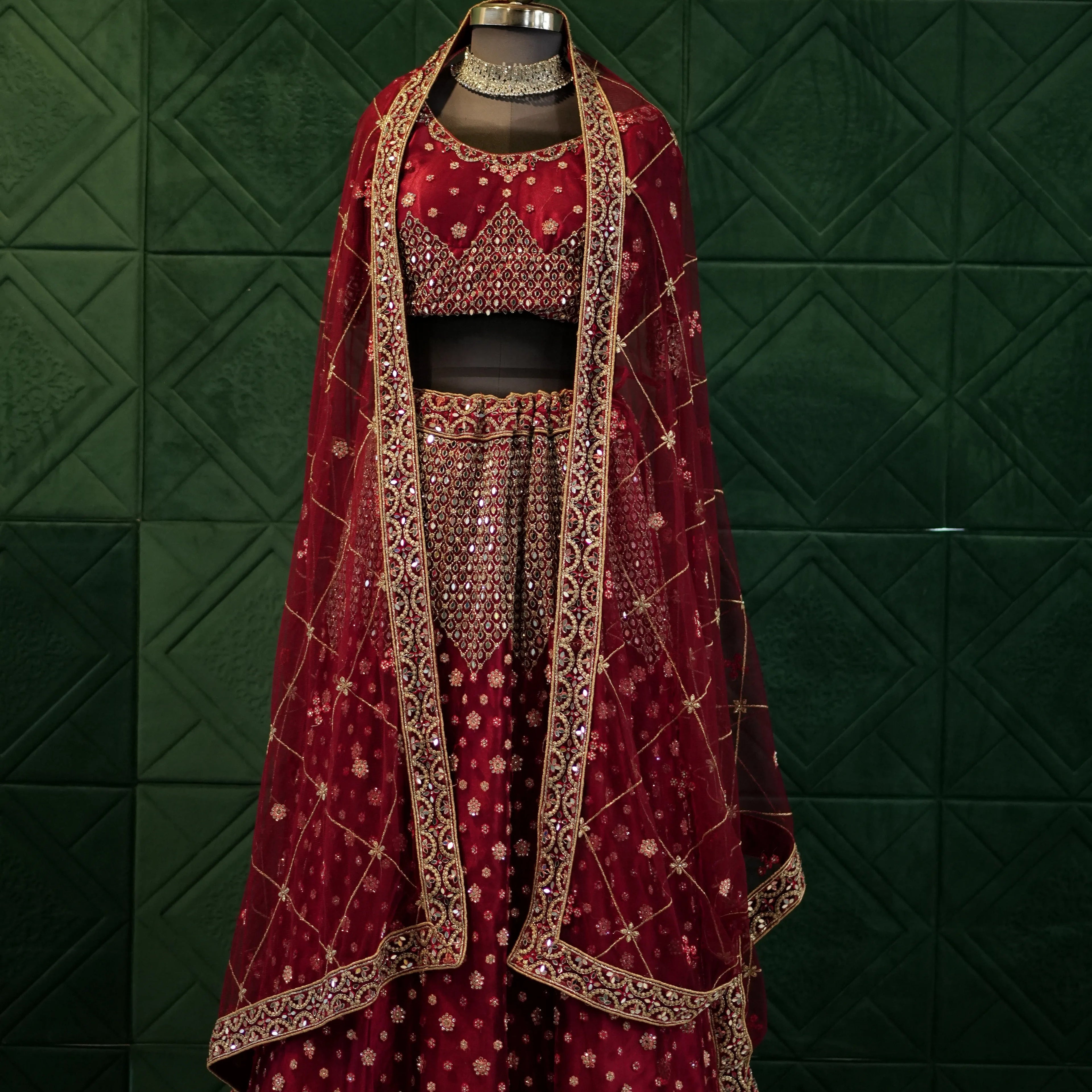 Royal Maroon Bridal Lehenga