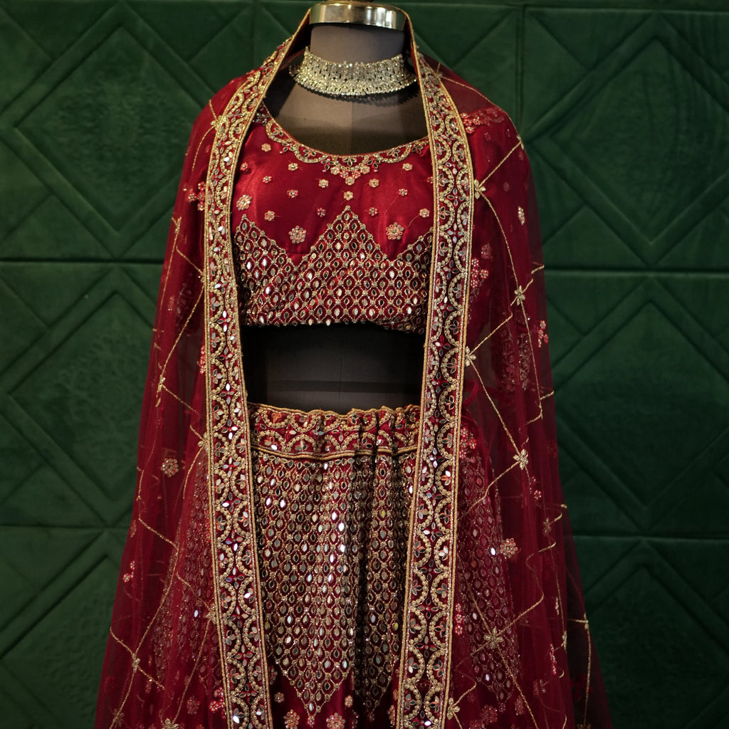 Royal Maroon Bridal Lehenga