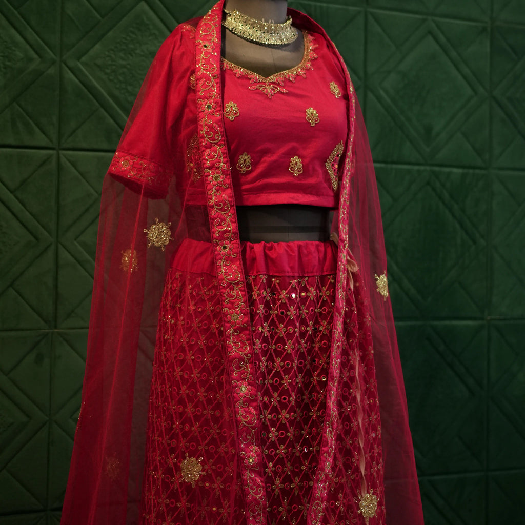 Royal Red Wedding Lehenga