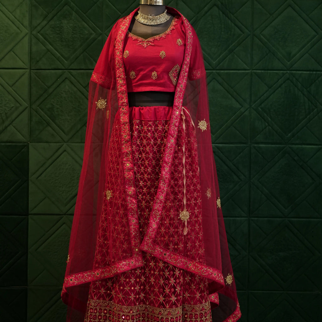 Royal Red Wedding Lehenga