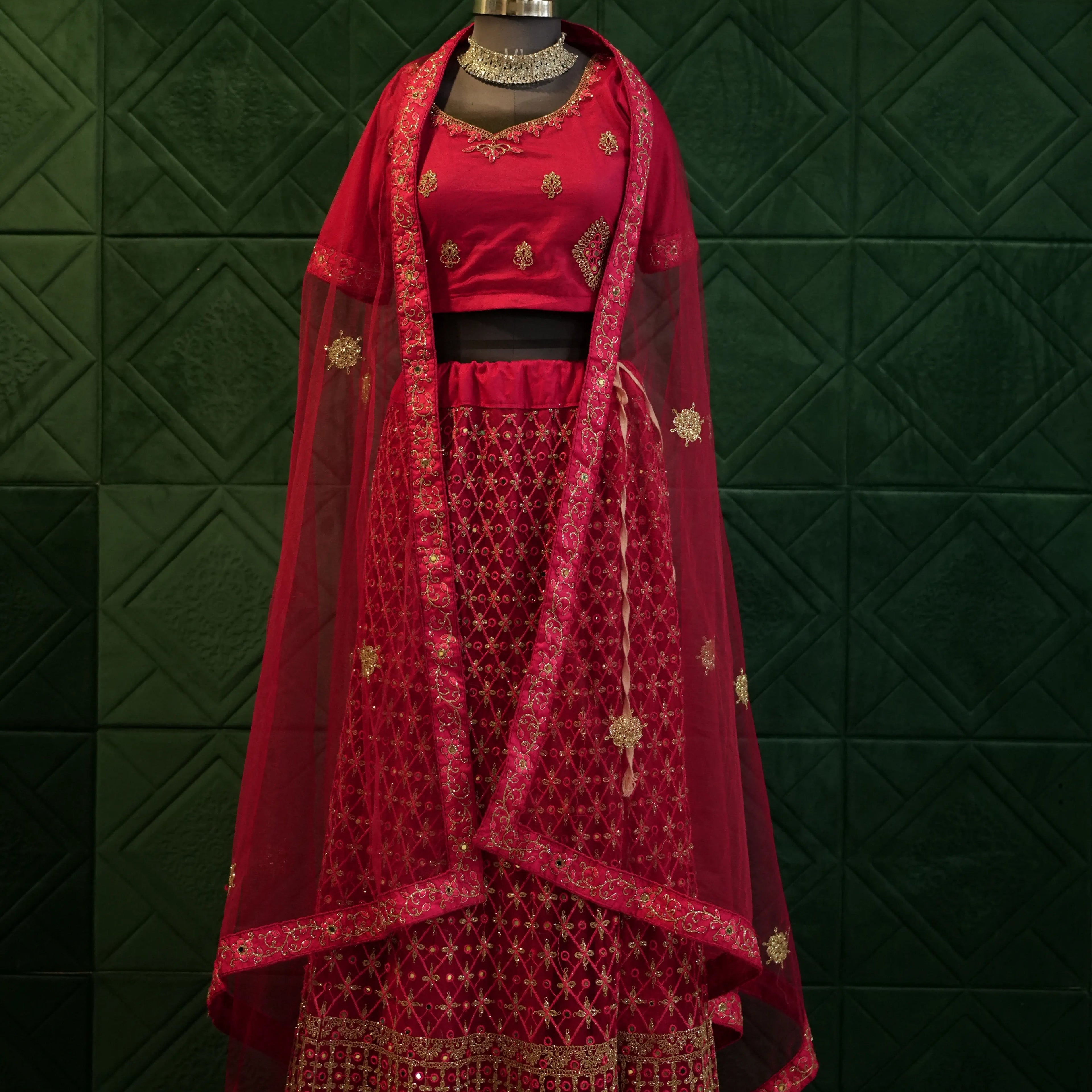 Royal Red Wedding Lehenga