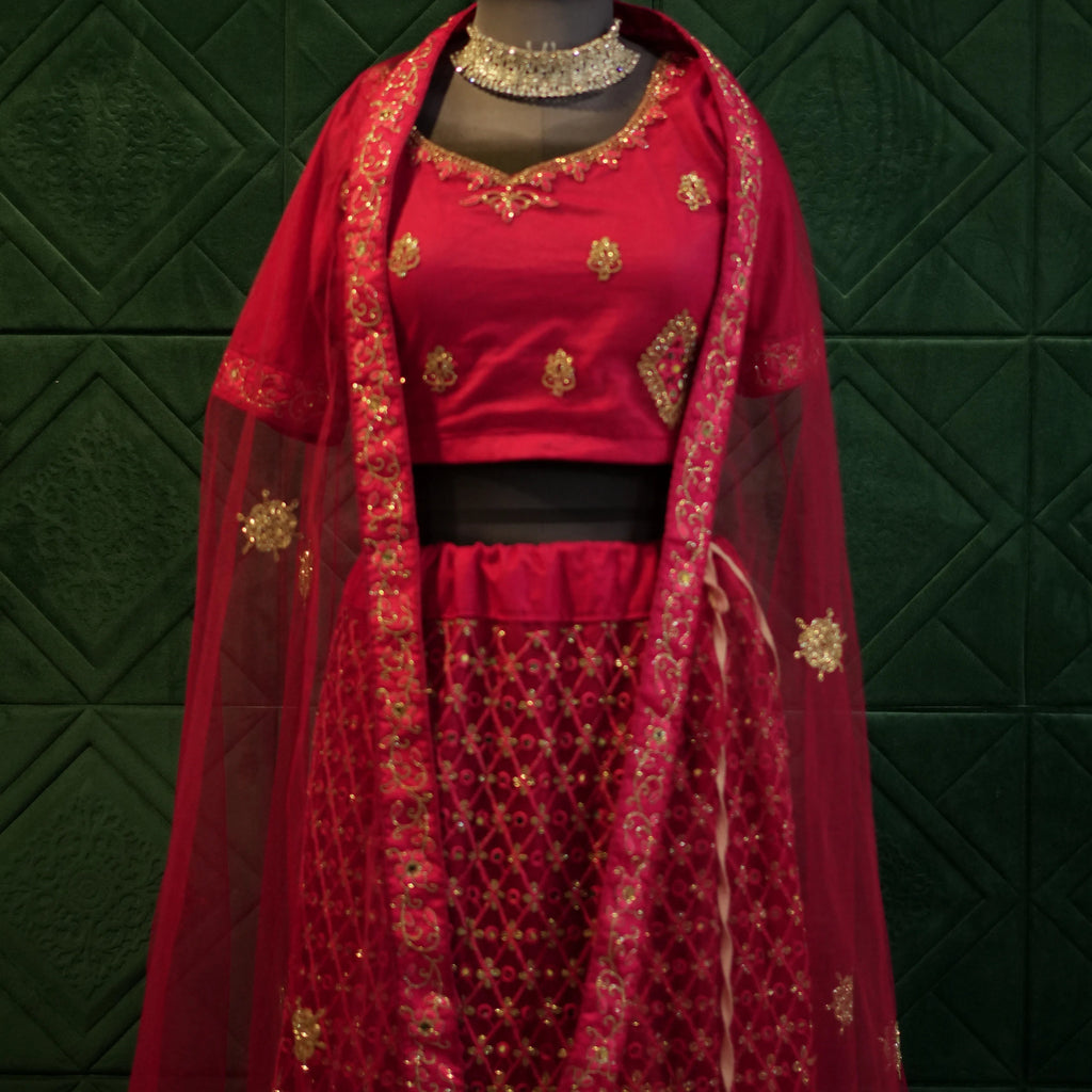 Royal Red Wedding Lehenga