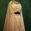 Peach Ivory Bridal Lehenga