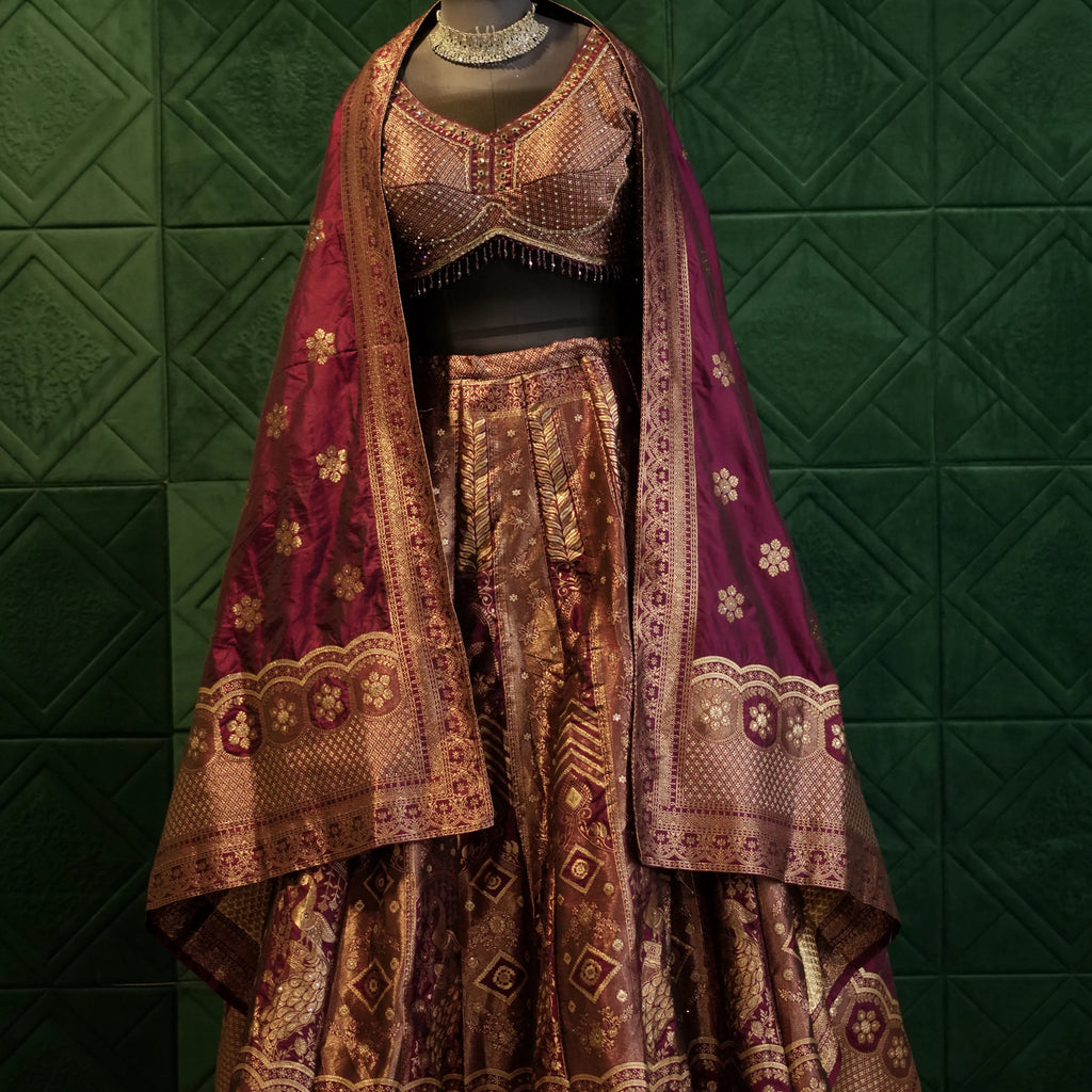 Royal Maroon Bridal Lehenga Set