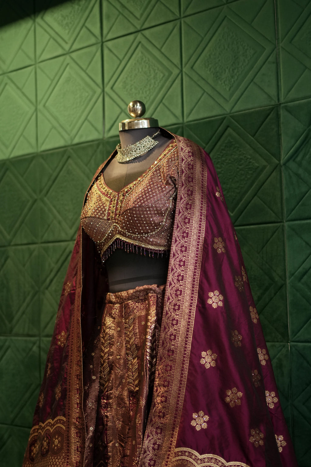 Royal Maroon Bridal Lehenga Set