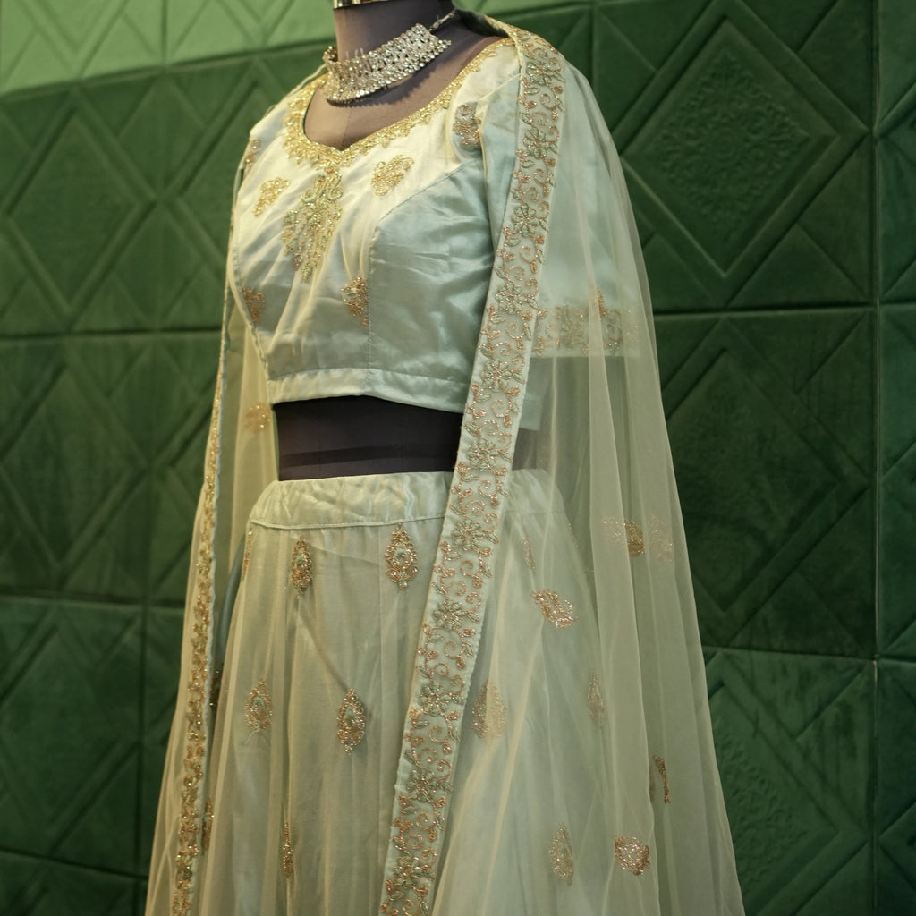 Ivory Gold Festive Lehenga