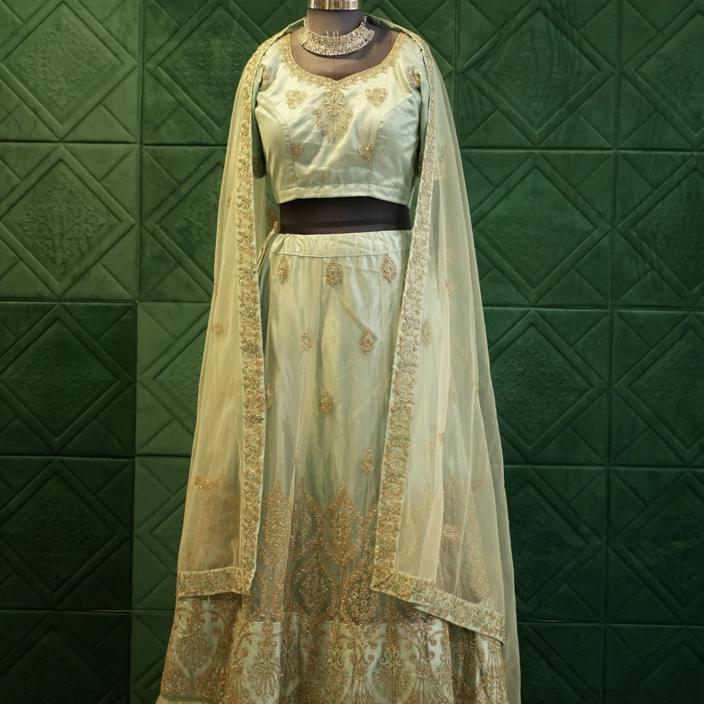 Ivory Gold Festive Lehenga