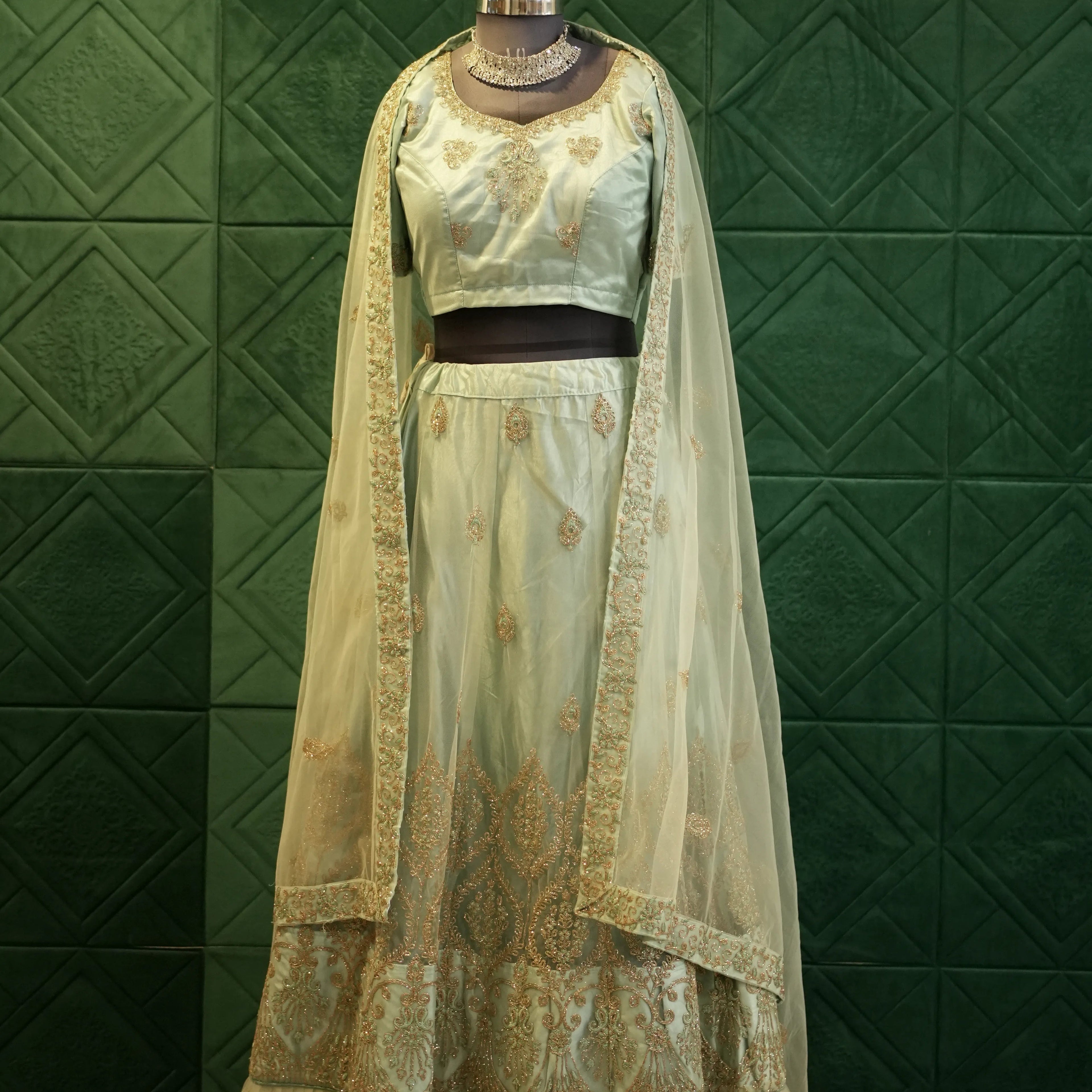 Ivory Gold Festive Lehenga