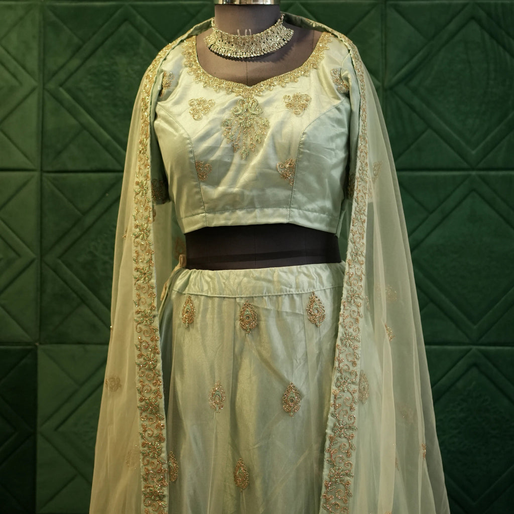Ivory Gold Festive Lehenga