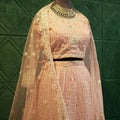 Western Pastel Peach Party Wear