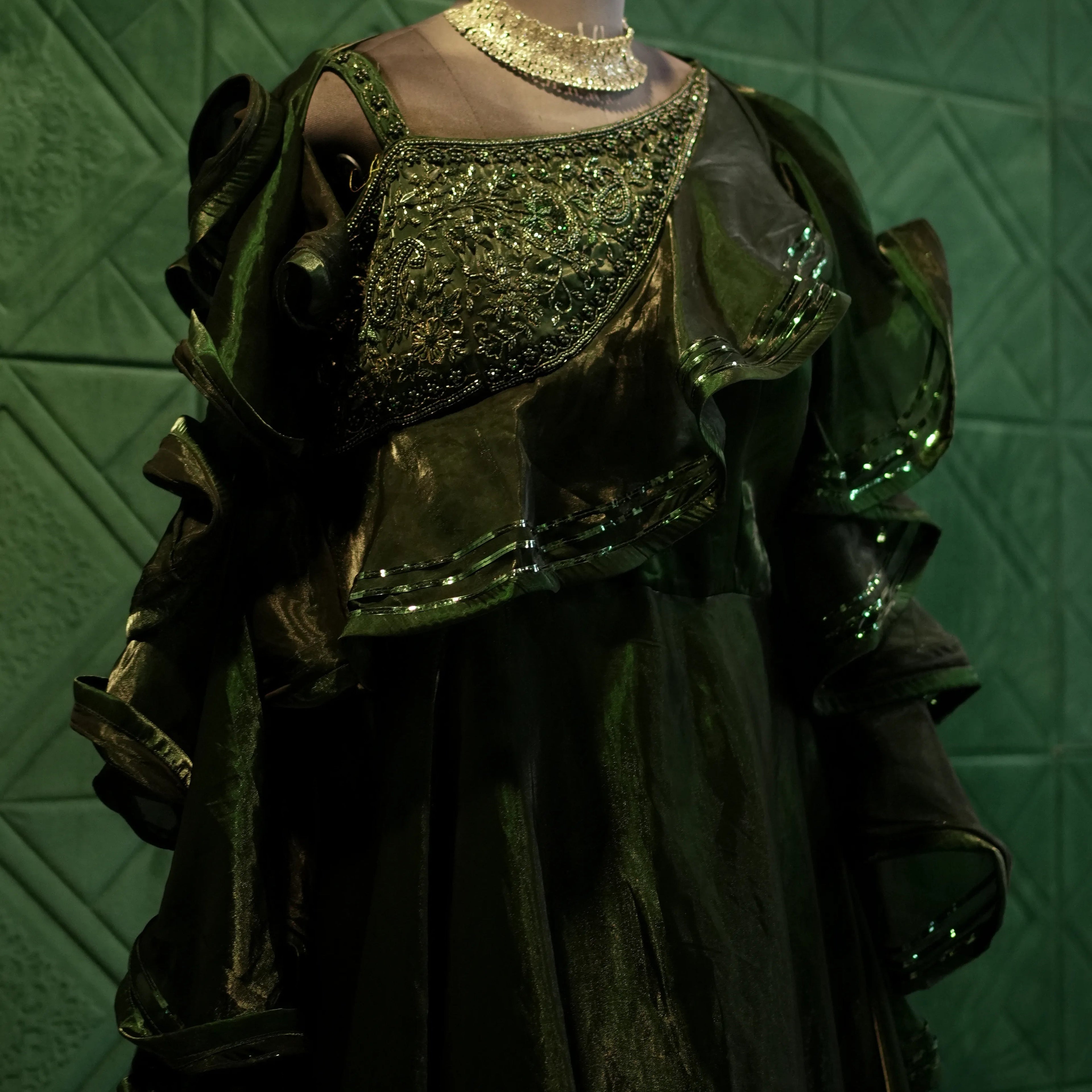 Stylish Dark Green  Gown