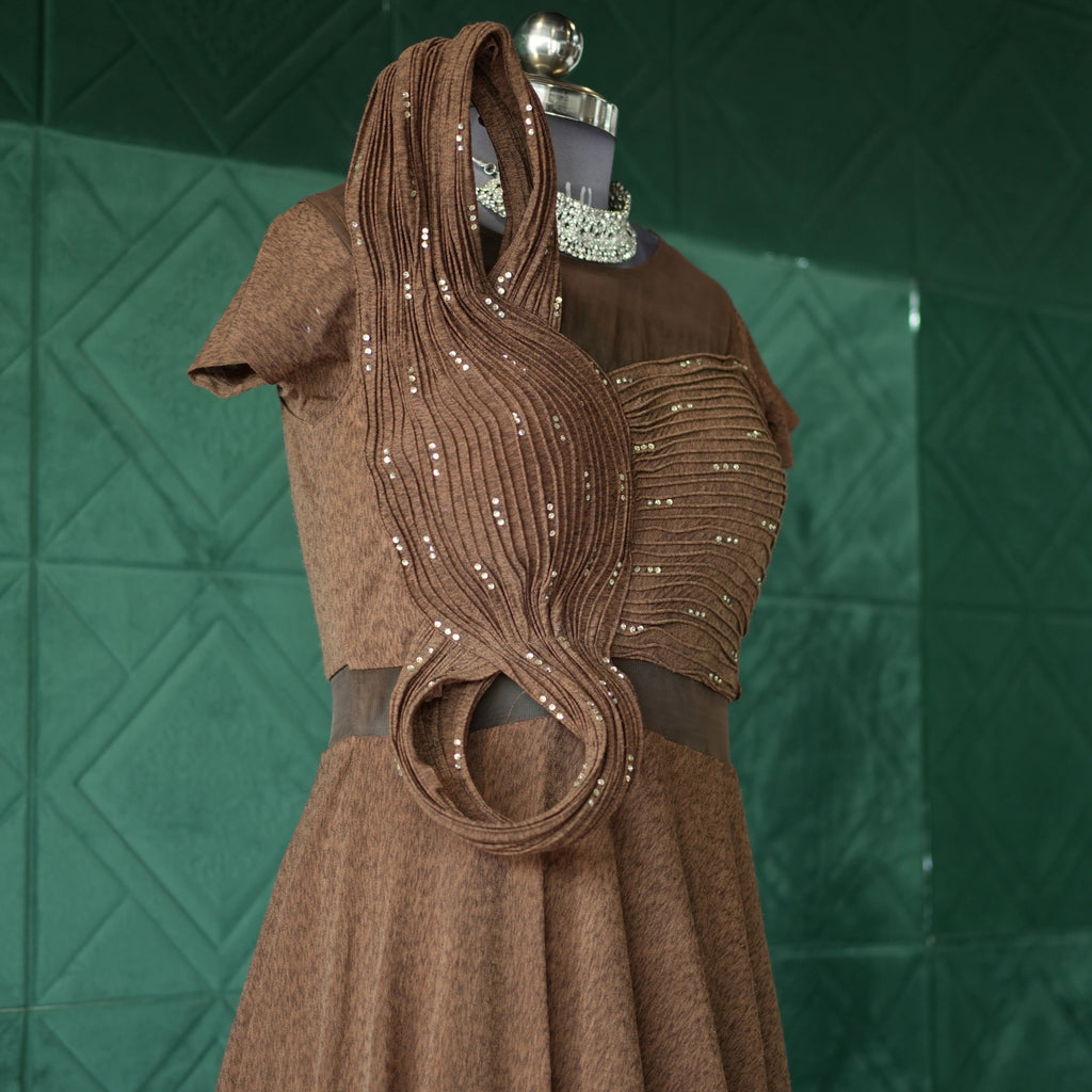 Brown Stylish Party Wear