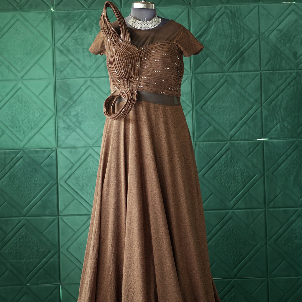 Brown Stylish Party Wear