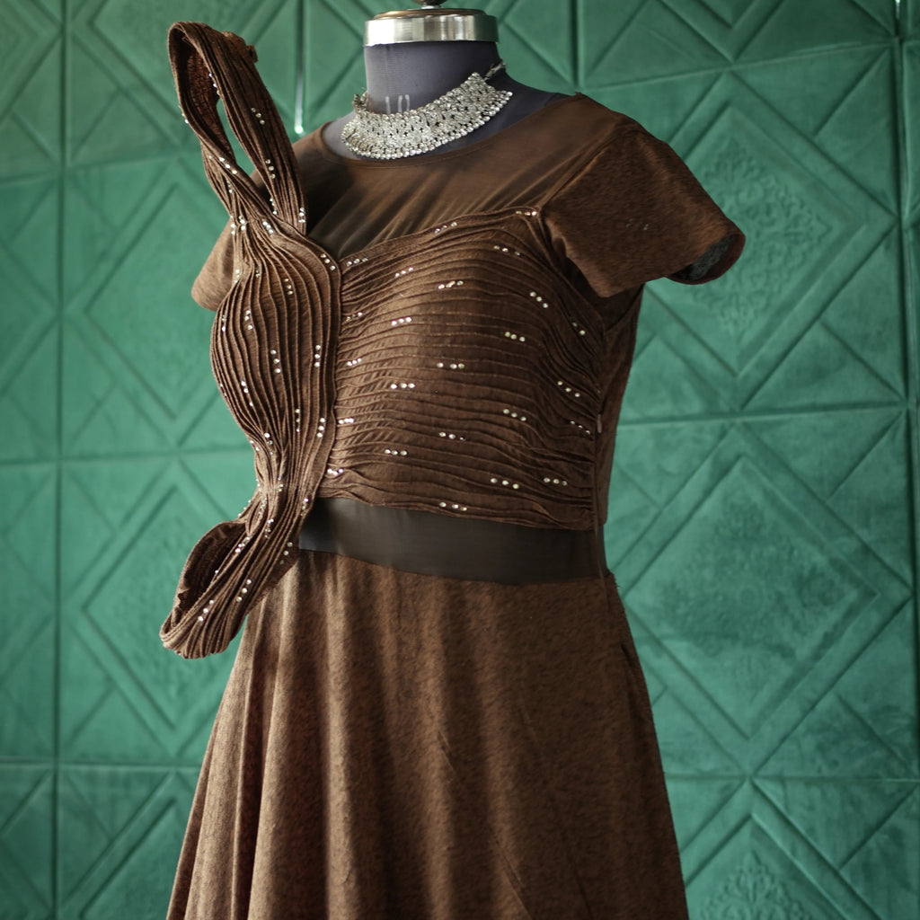Brown Stylish Party Wear