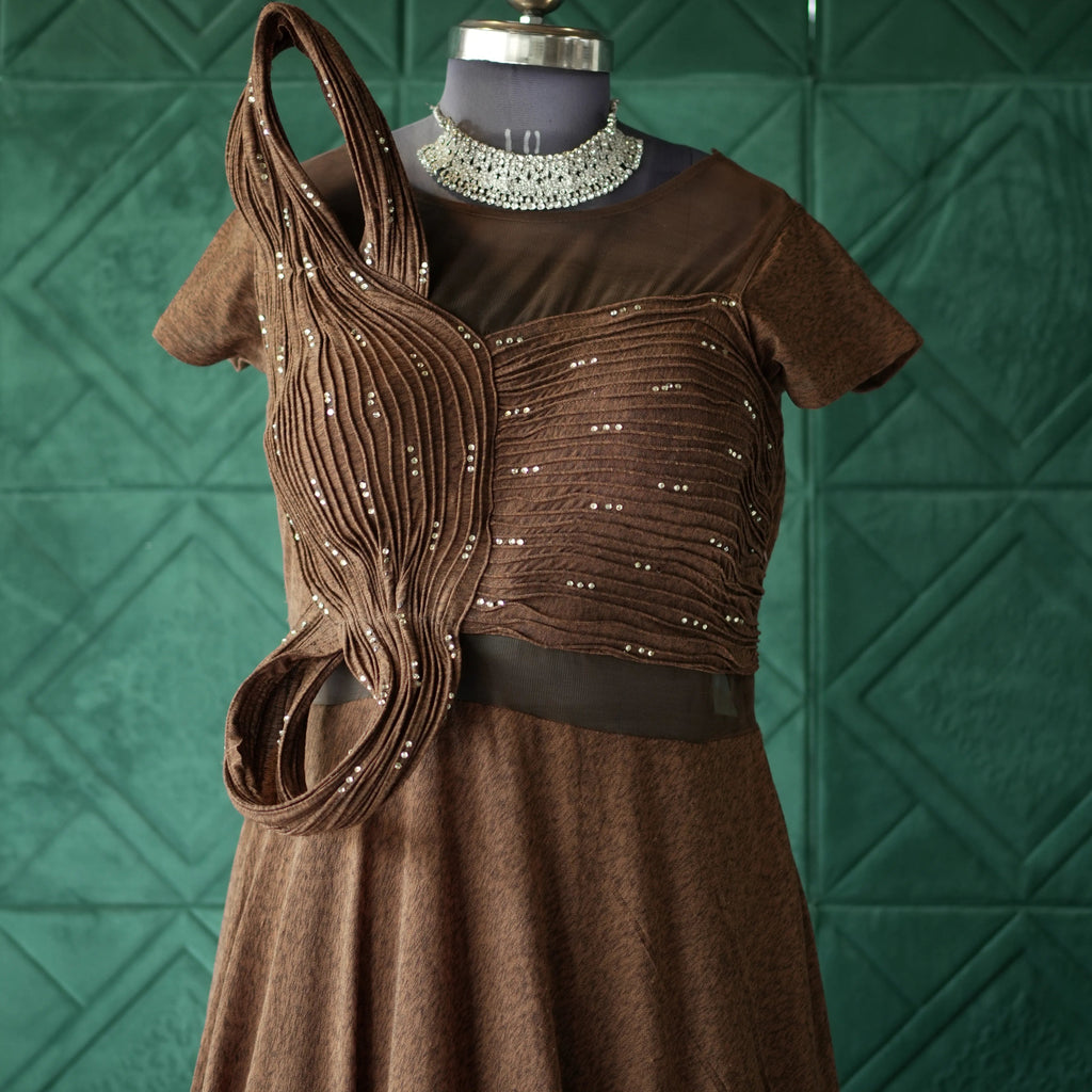 Brown Stylish Party Wear