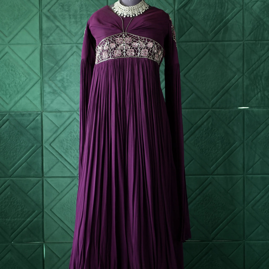 Dark Purple Royal Gown