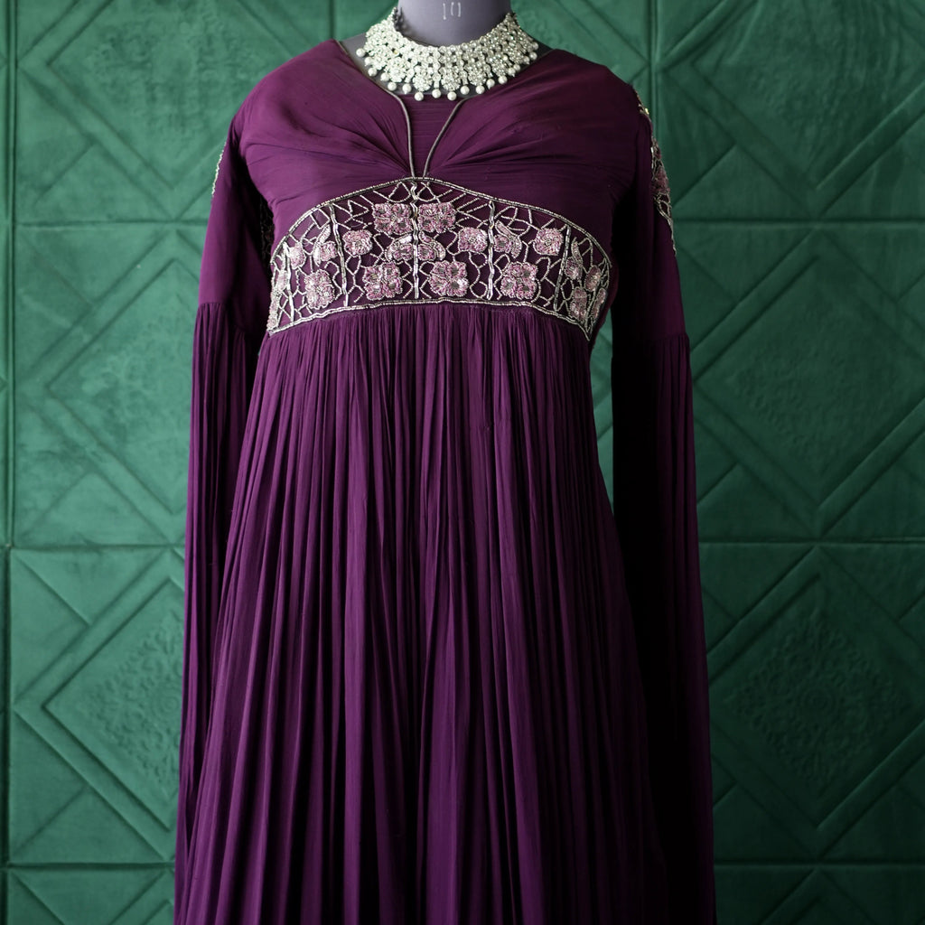 Dark Purple Royal Gown