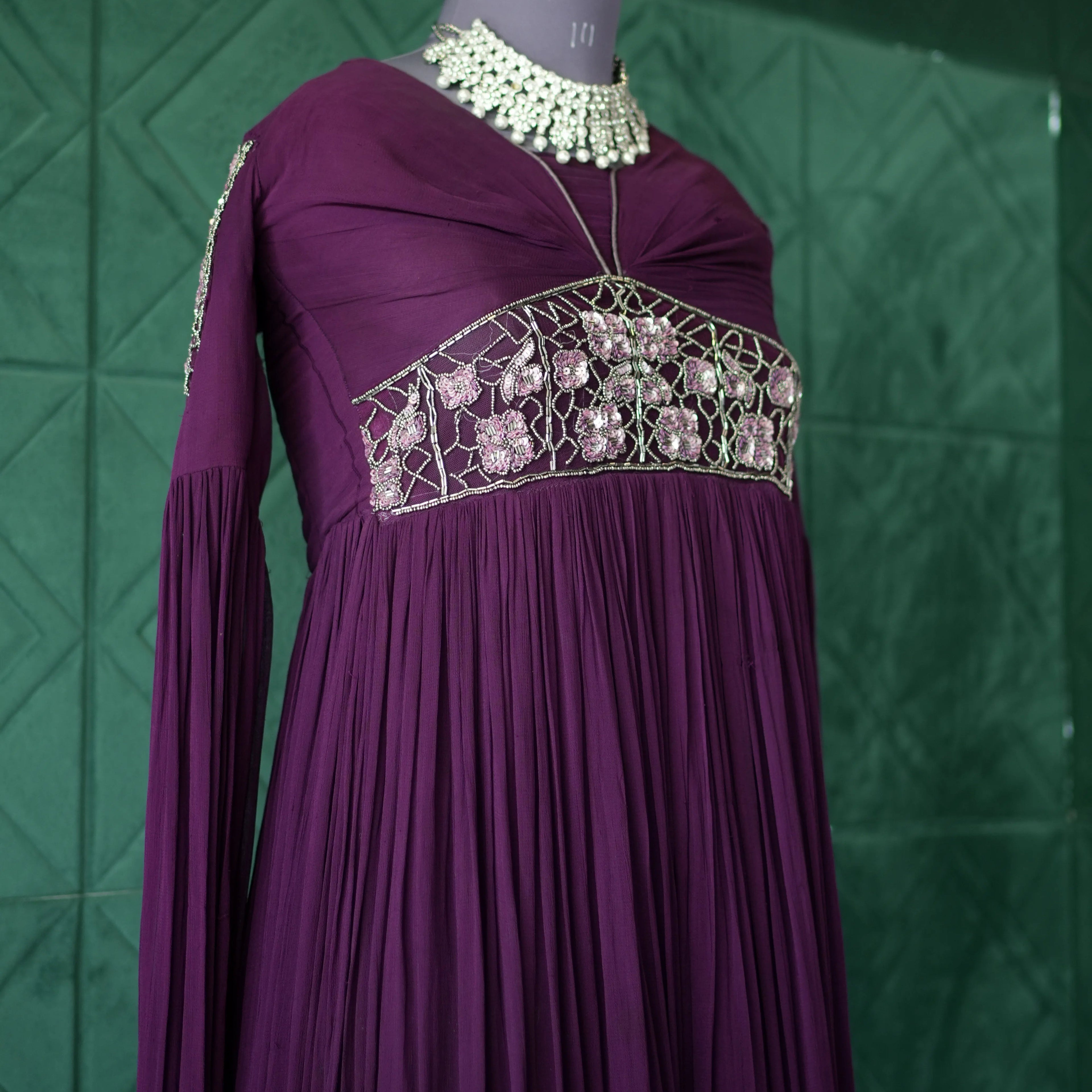 Dark Purple Royal Gown