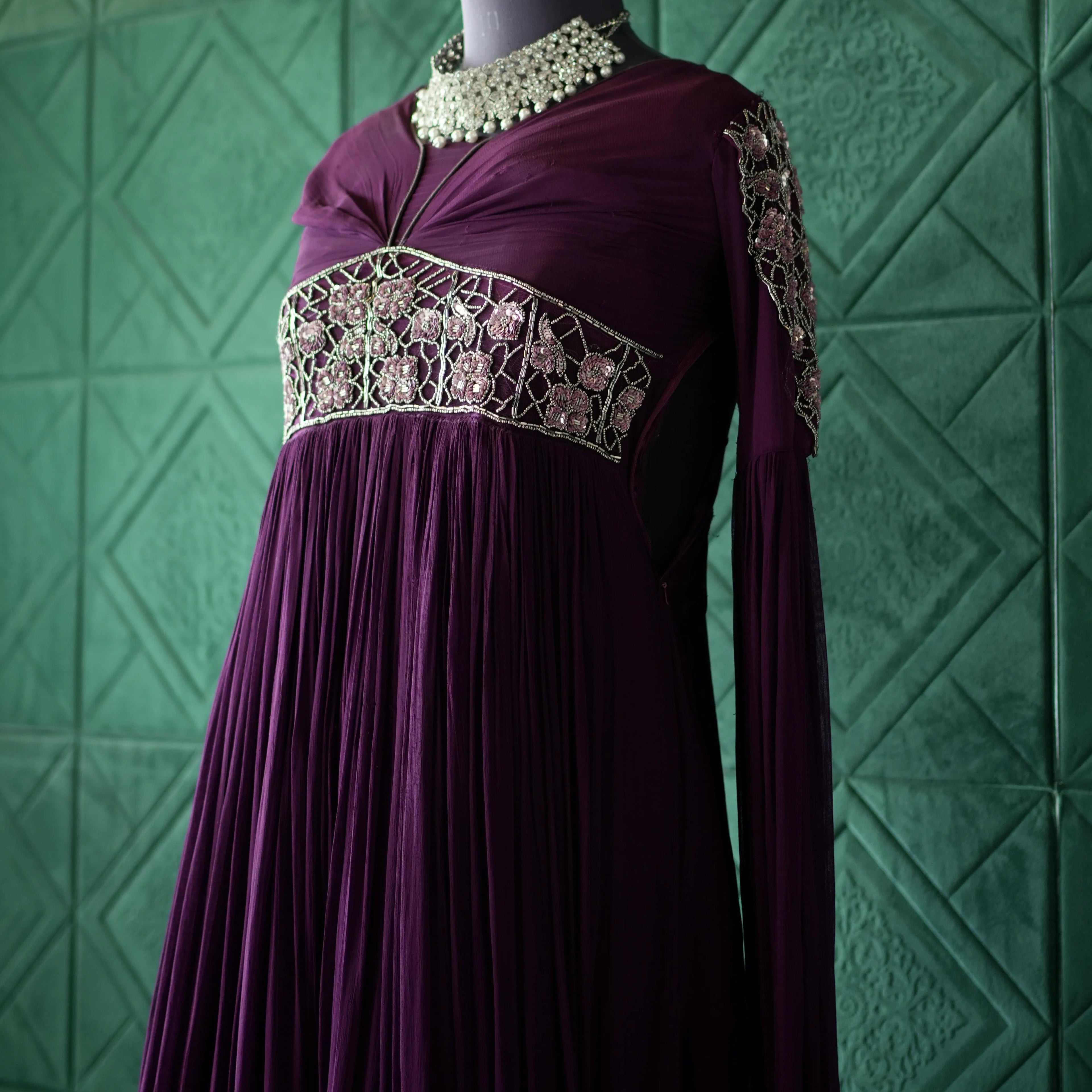 Dark Purple Royal Gown