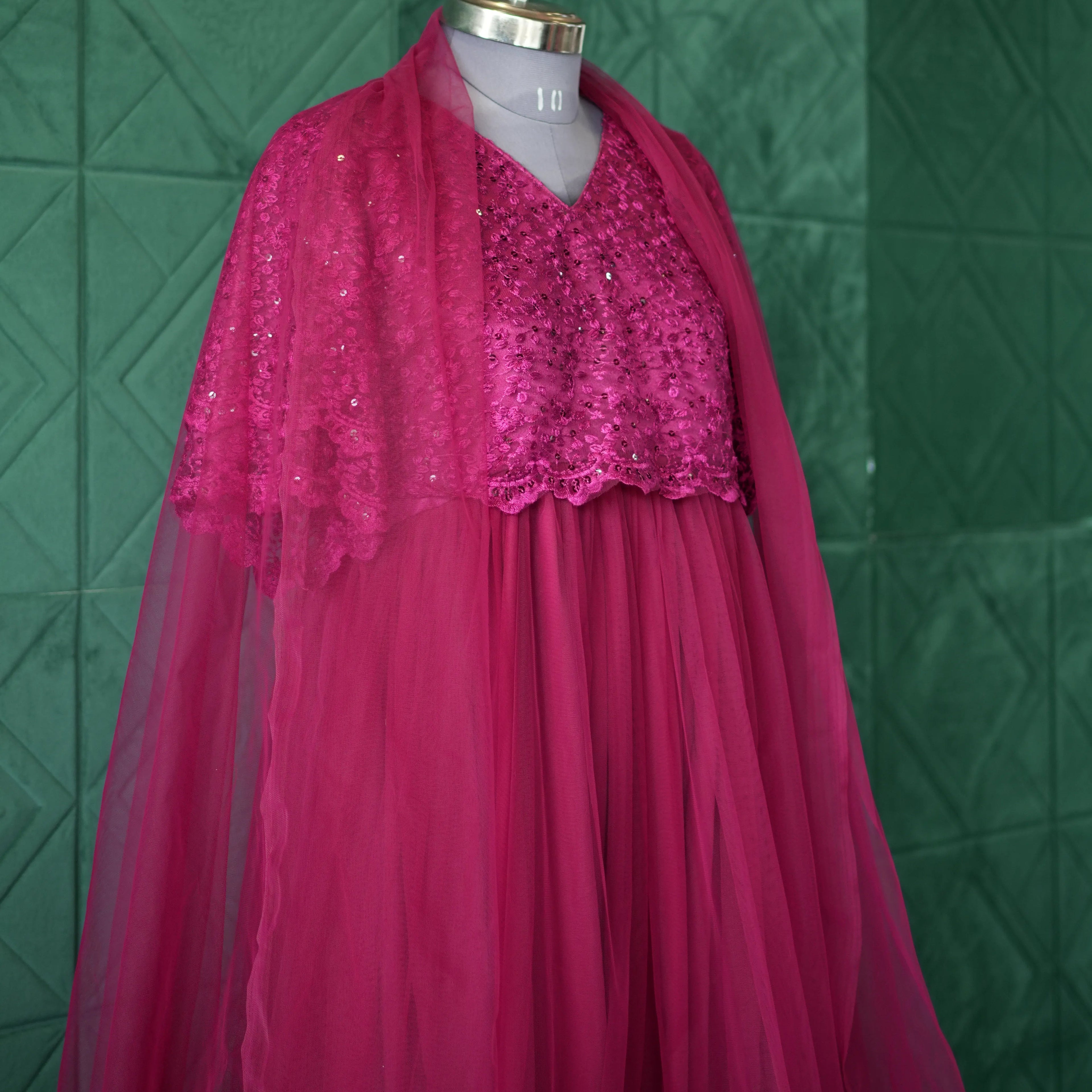 Elegant Rose Party Gown