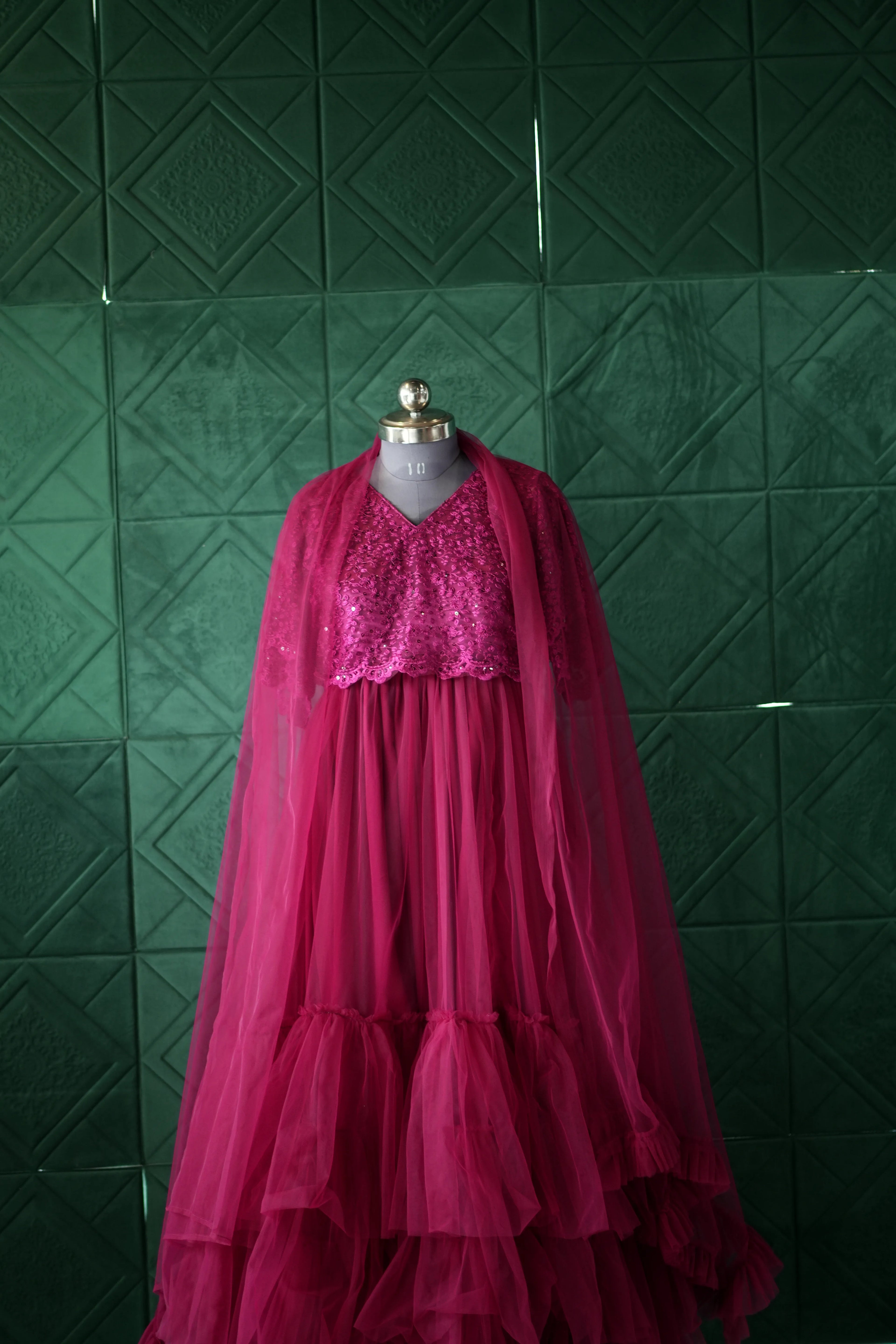 Elegant Rose Party Gown