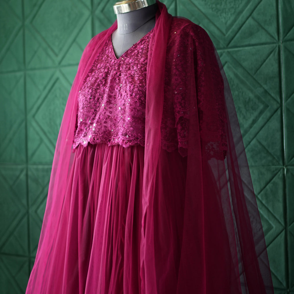 Elegant Rose Party Gown