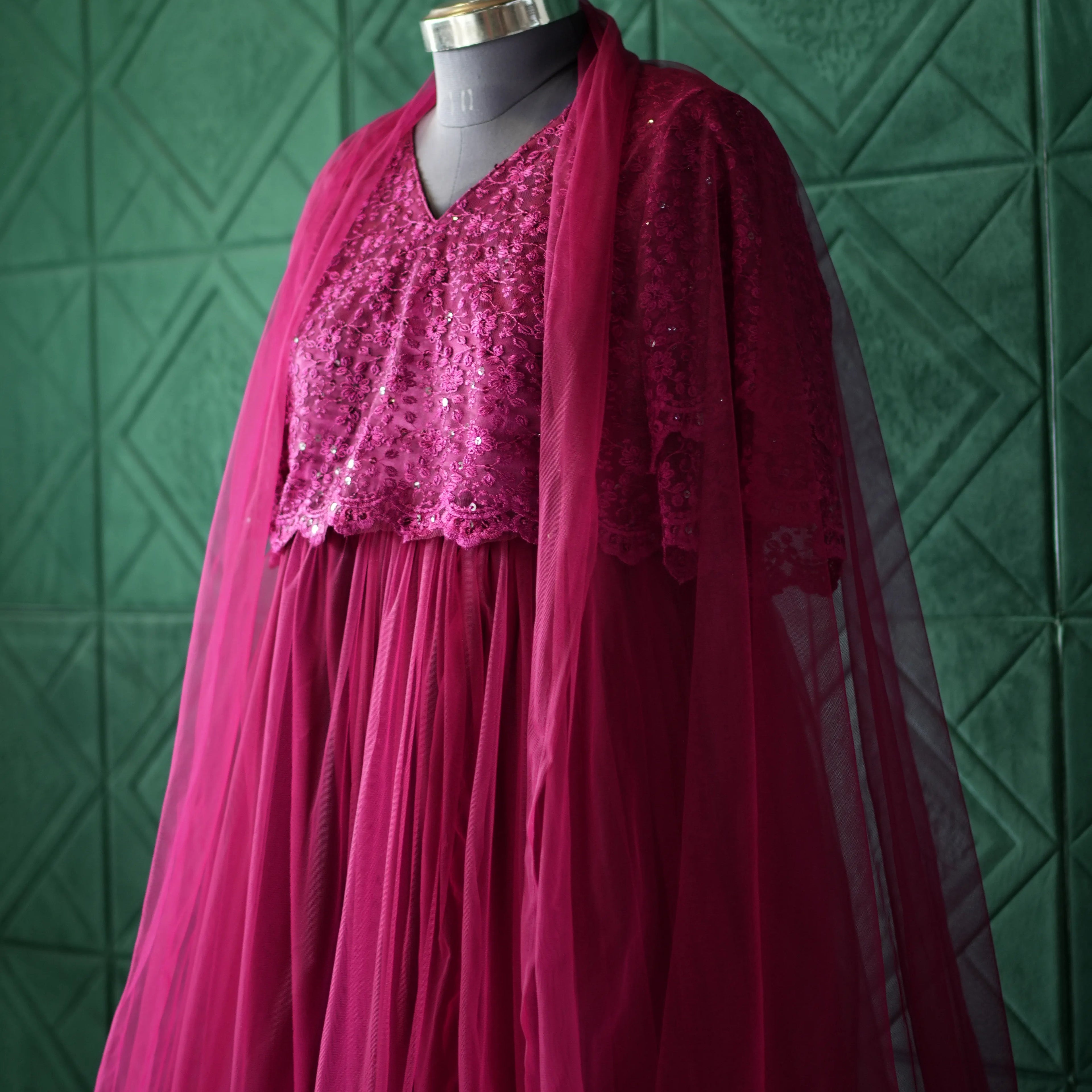 Elegant Rose Party Gown